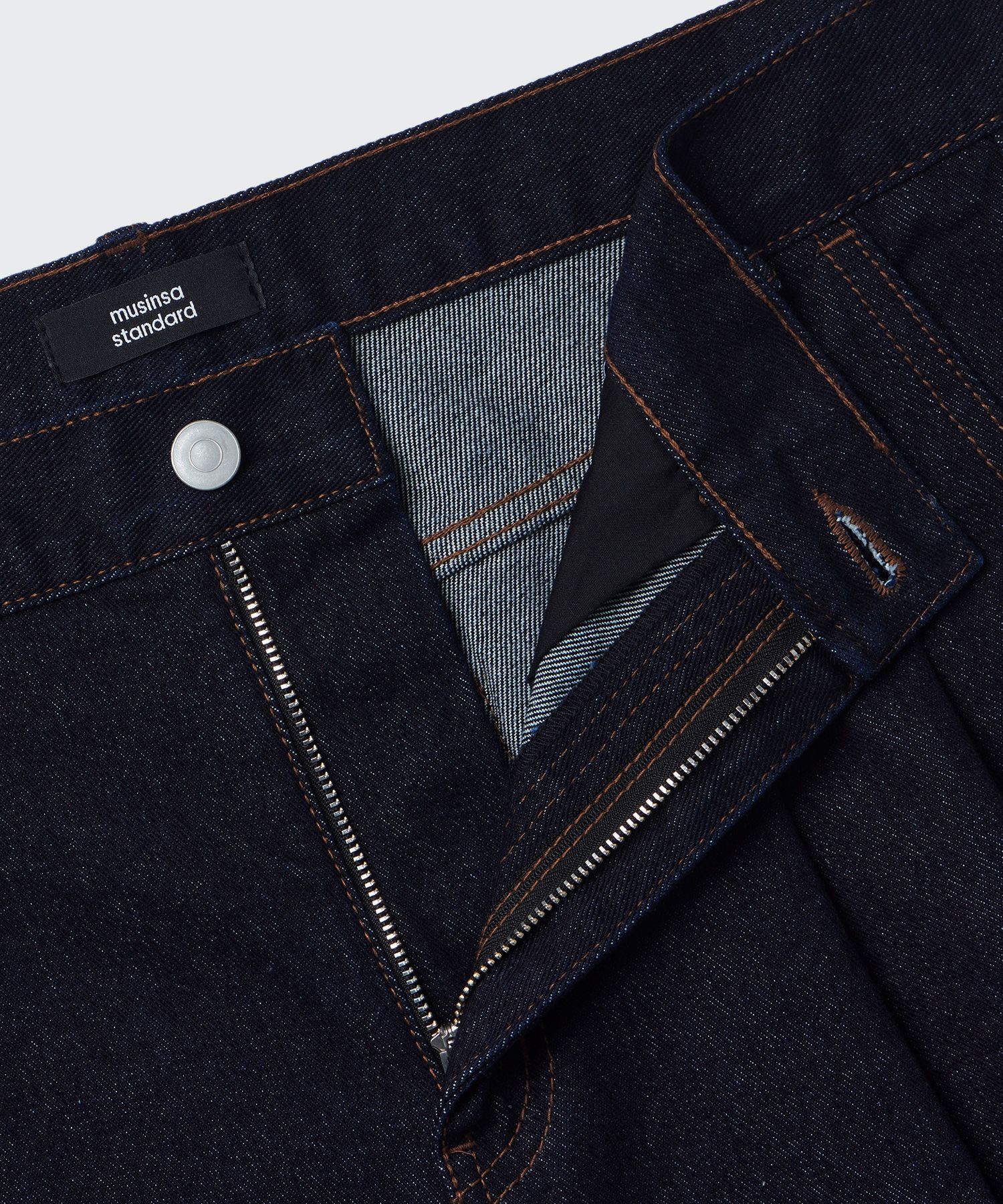 ★MUSINSA STANDARD★ Deep tuck wide denim pants deep indigo MUSINSA | MUSINSA STANDARD Two Tuck Wide Denim Pants [Deep