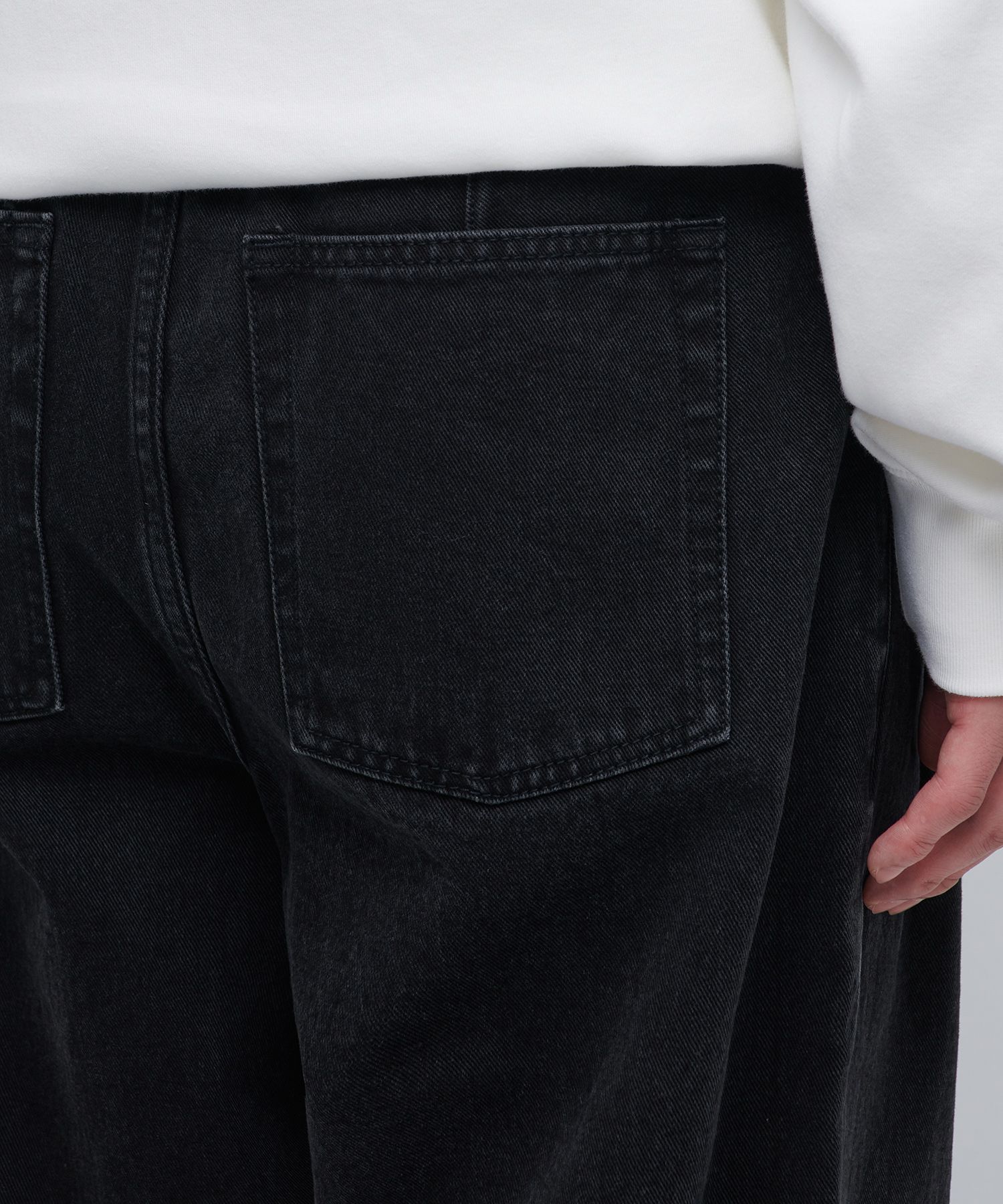 ★MUSINSA STANDARD★ Denim Wide Balloon Pants Washed Black M MUSINSA | MUSINSA STANDARD DENIM WIDE BALLOON PANTS [WASHED