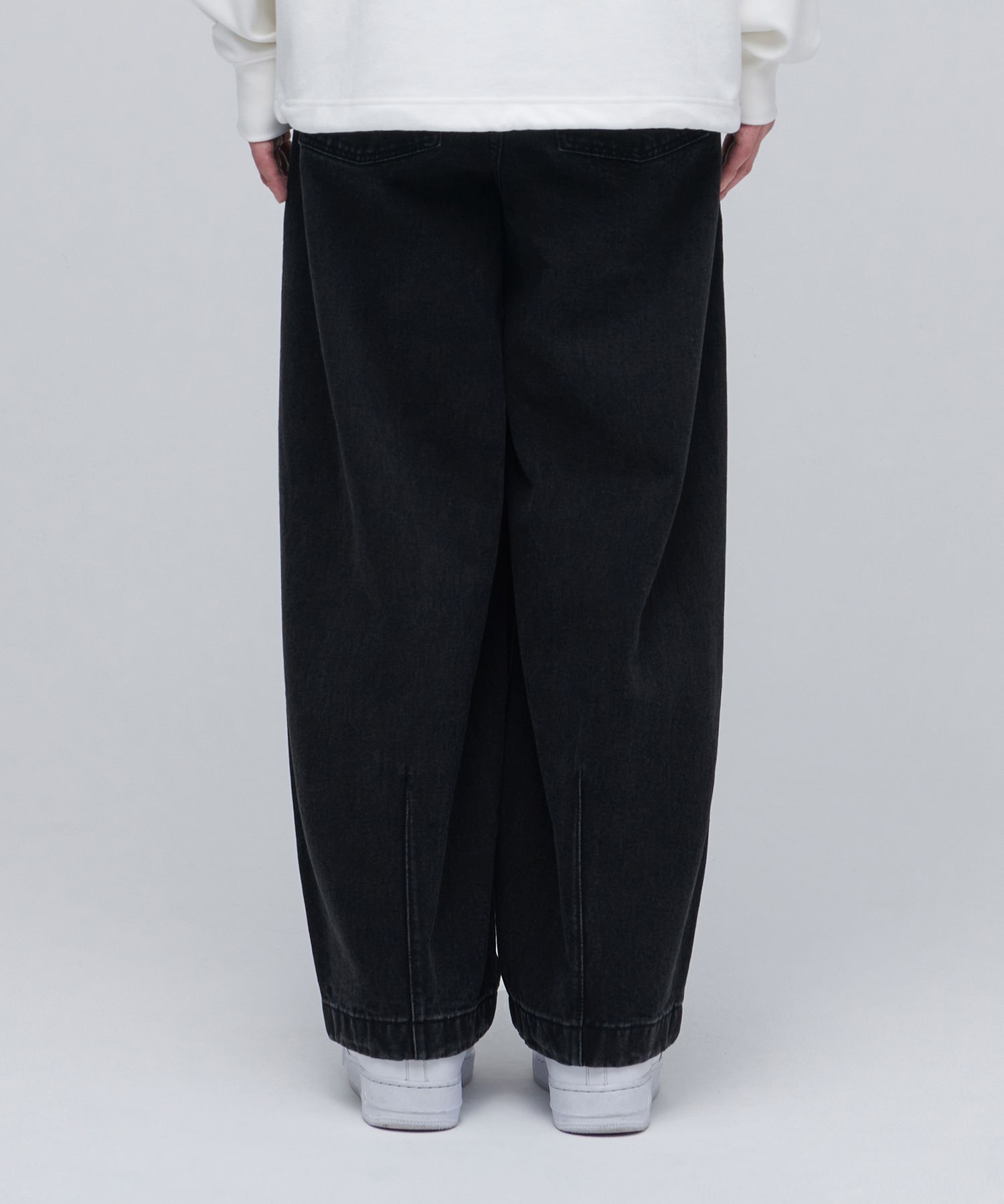 ★MUSINSA STANDARD★ Twisted Semi Balloon Denim Pants Washed MUSINSA | TRILLION Damage Washing Big Wide Balloon Denim