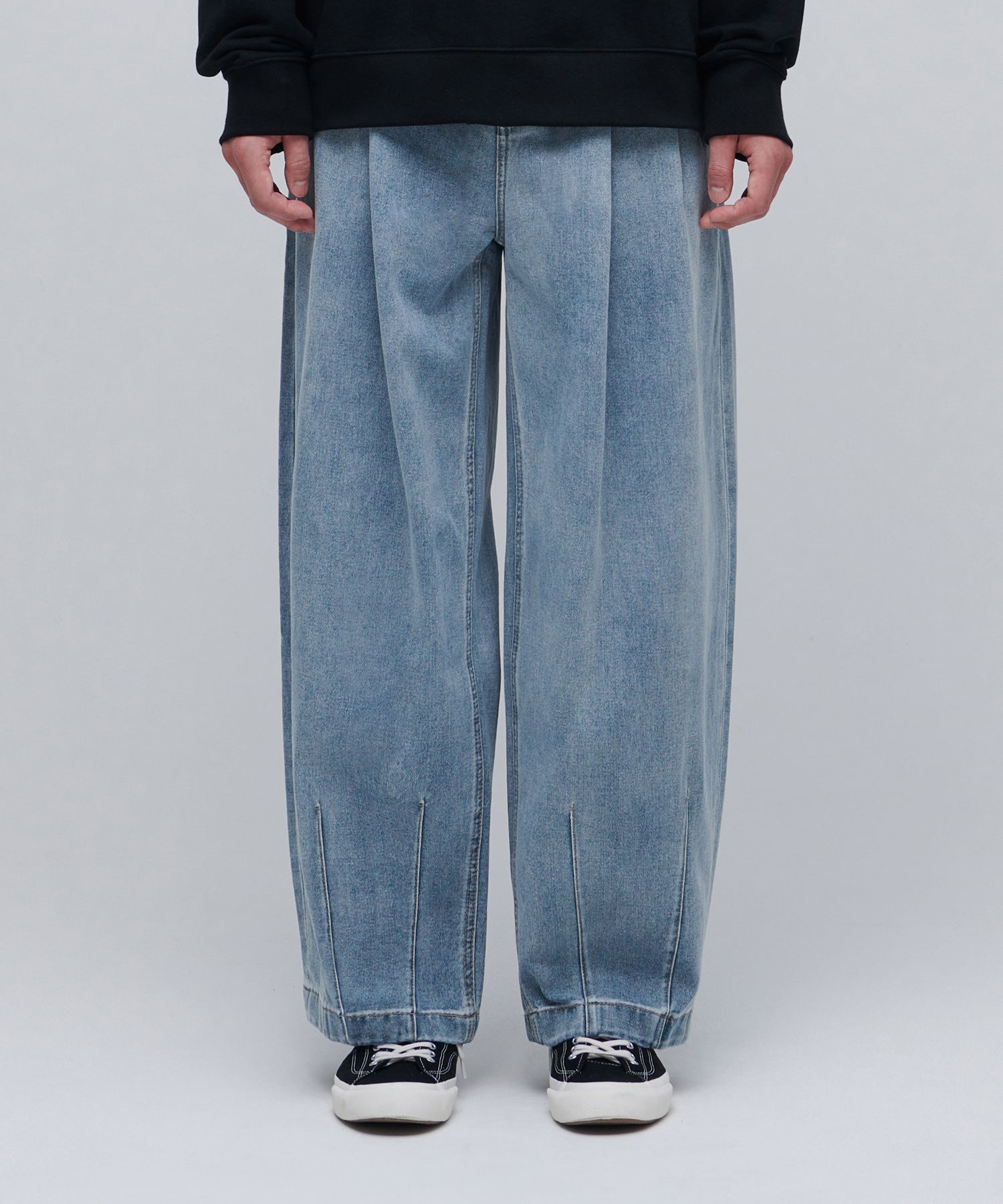 ★MUSINSA STANDARD★ Denim Wide Balloon Pants Medium Indigo MUSINSA | MUSINSA STANDARD DENIM WIDE BALLOON PANTS [MEDIUM