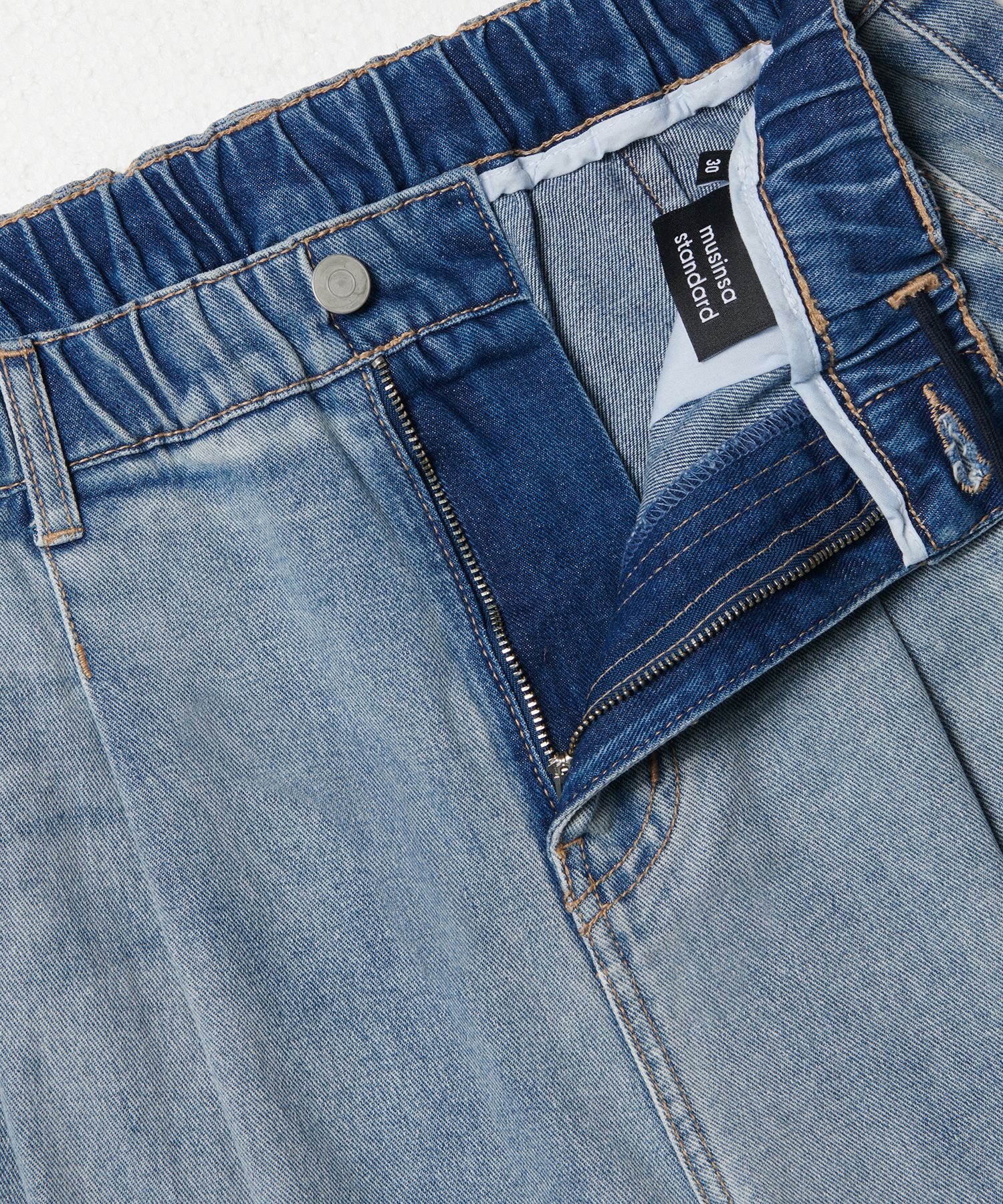 ★MUSINSA STANDARD★ Denim Wide Balloon Pants Medium Indigo MUSINSA | MUSINSA STANDARD DENIM WIDE BALLOON PANTS [LIGHT