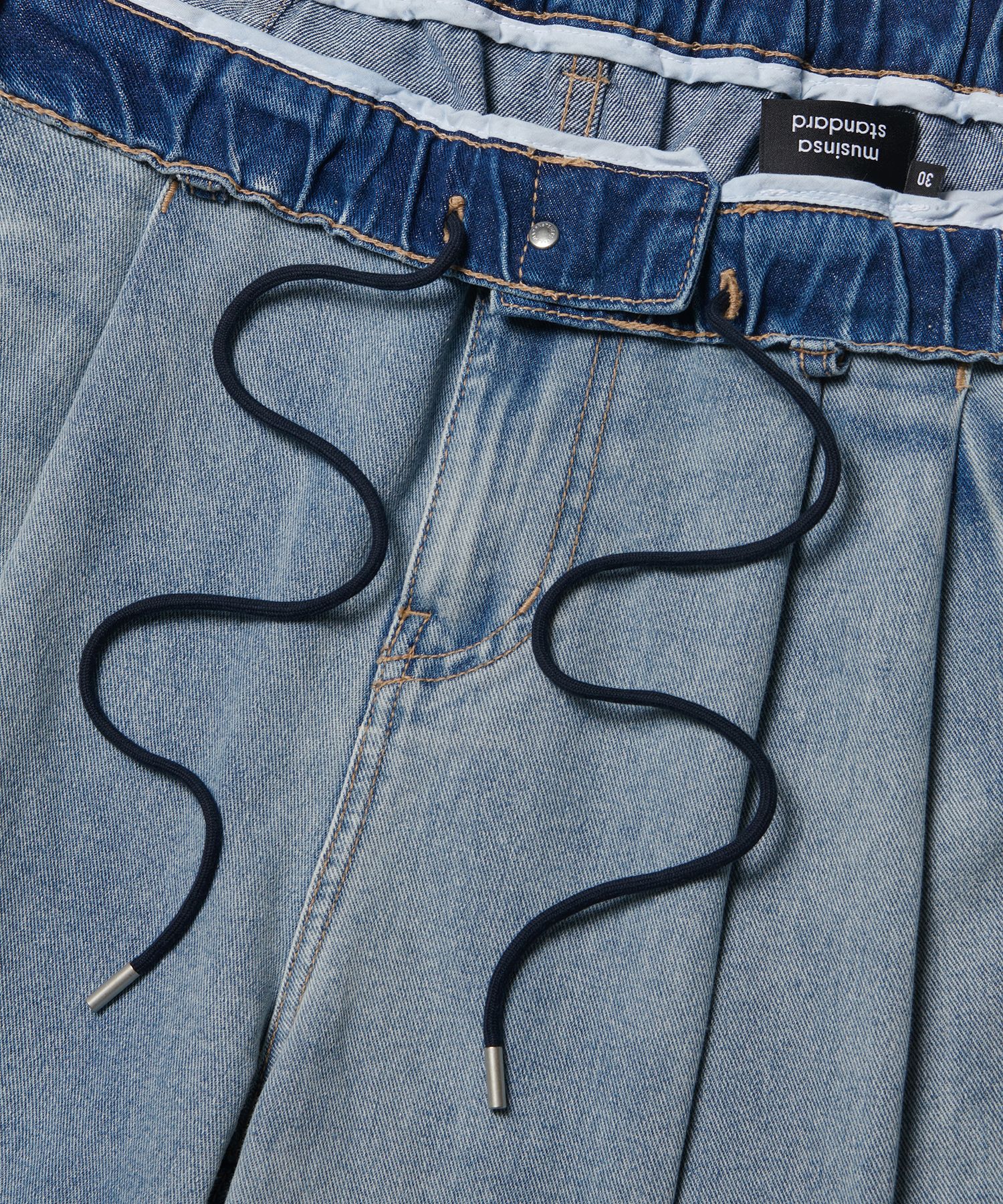 ★MUSINSA STANDARD★ Denim Wide Balloon Pants Medium Indigo MUSINSA | MUSINSA STANDARD DENIM WIDE BALLOON PANTS [LIGHT