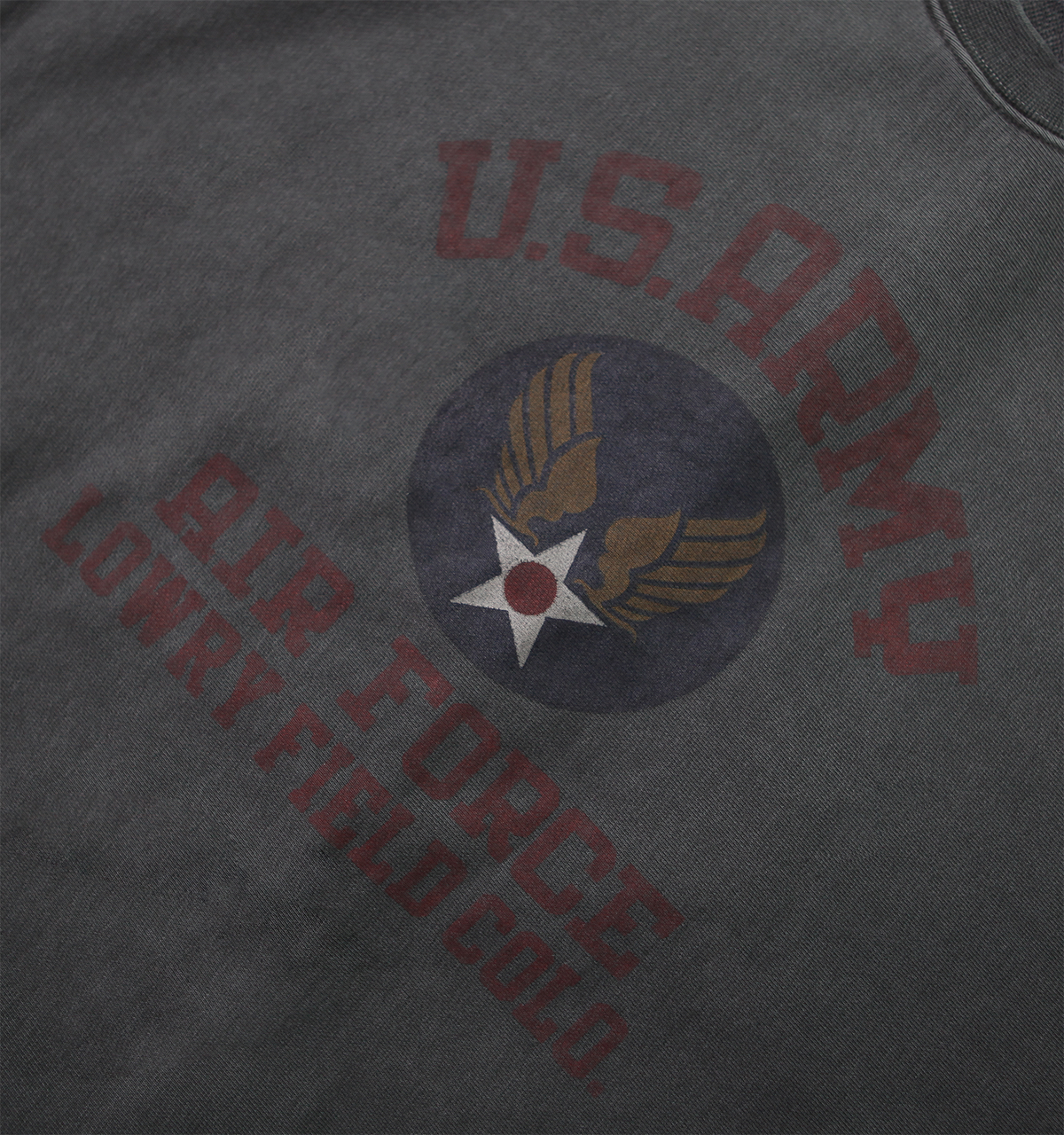 아웃스탠딩(OUTSTANDING) MIL SWEAT(US ARMY)_PIGMENT CHARCOAL