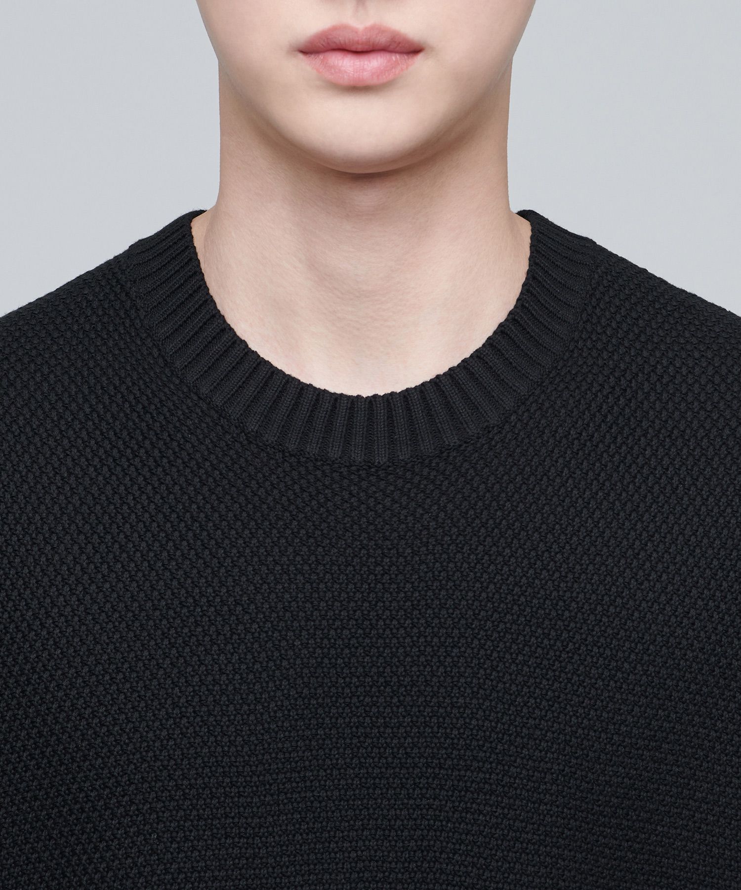 ニット・セーター *MUSINSA STANDARD* Textured crew neck knit vest black MMBWV3 MUSINSA | MUSINSA STANDARD TEXTURED CREWNECK KNIT VEST [BLACK]
