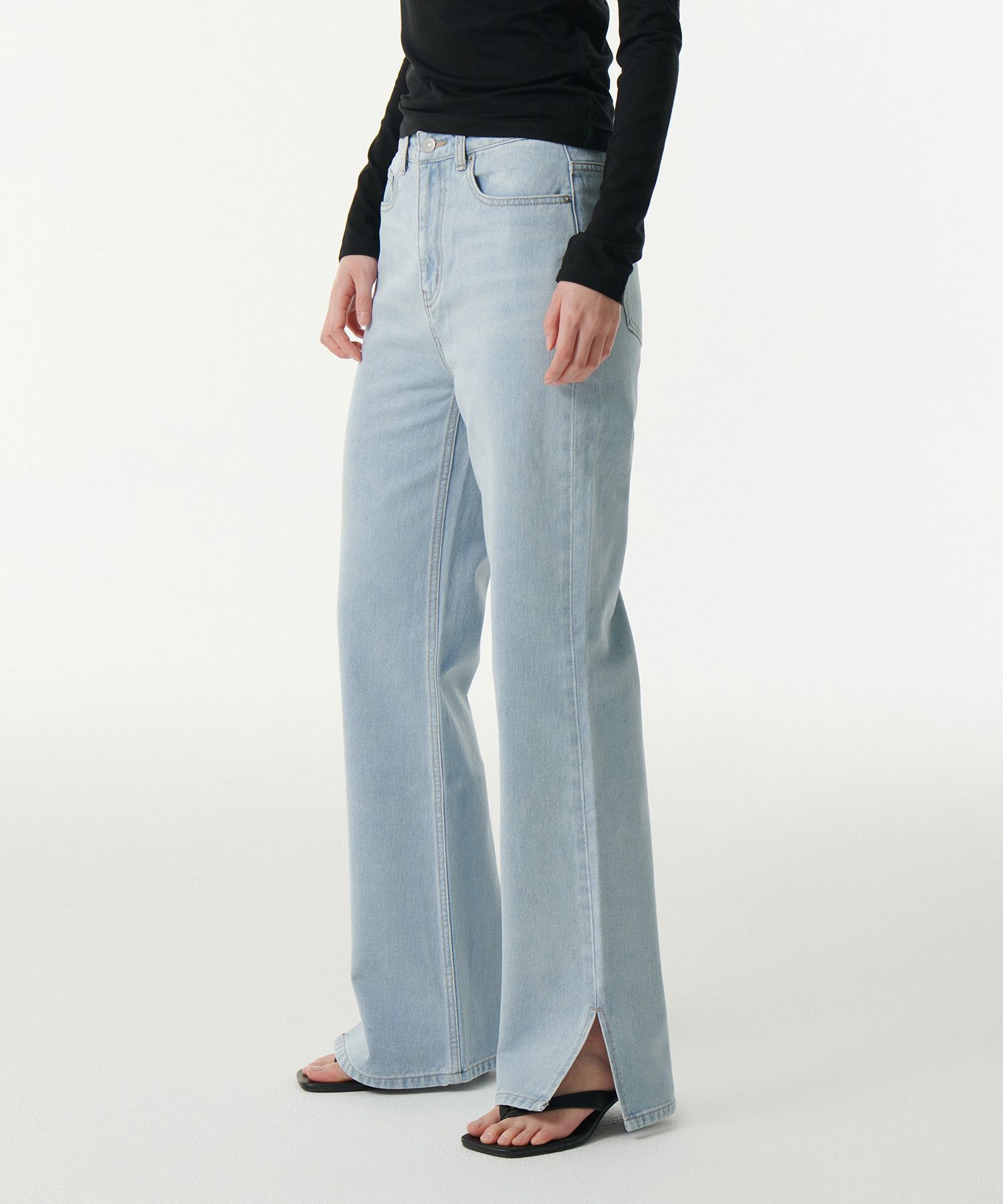 MUSINSA | MUSINSA STANDARD WOMAN WOMENS STRAIGHT SLIT DENIM