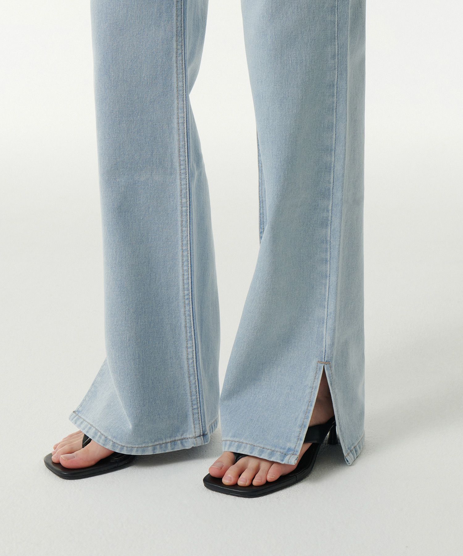 ★MUSINSA STANDARD★ Straight paneled back slit denim pants MUSINSA | MUSINSA STANDARD Straight paneled back slit denim