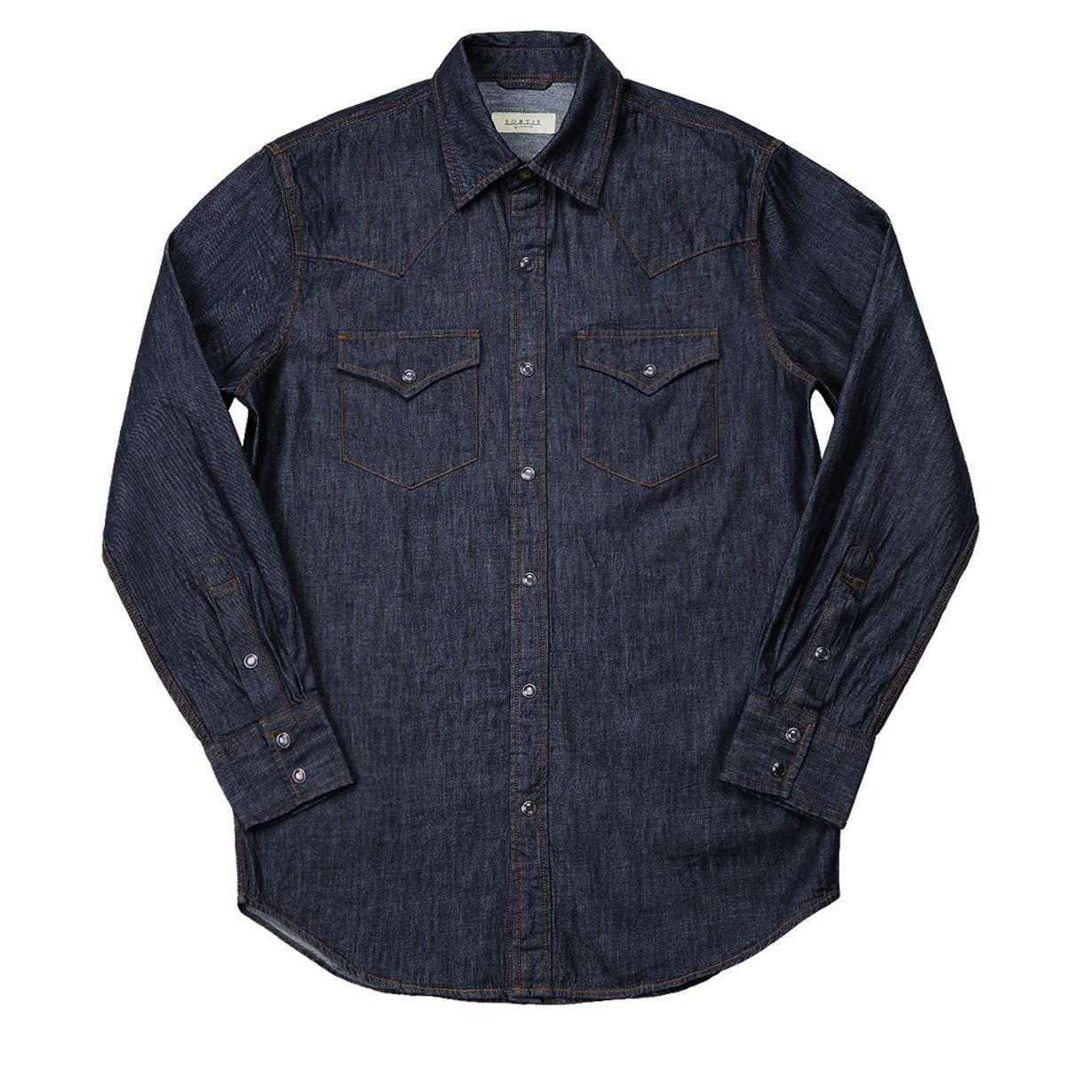 솔티(SORTIE) 035 Denim Western Shirts (Blue)