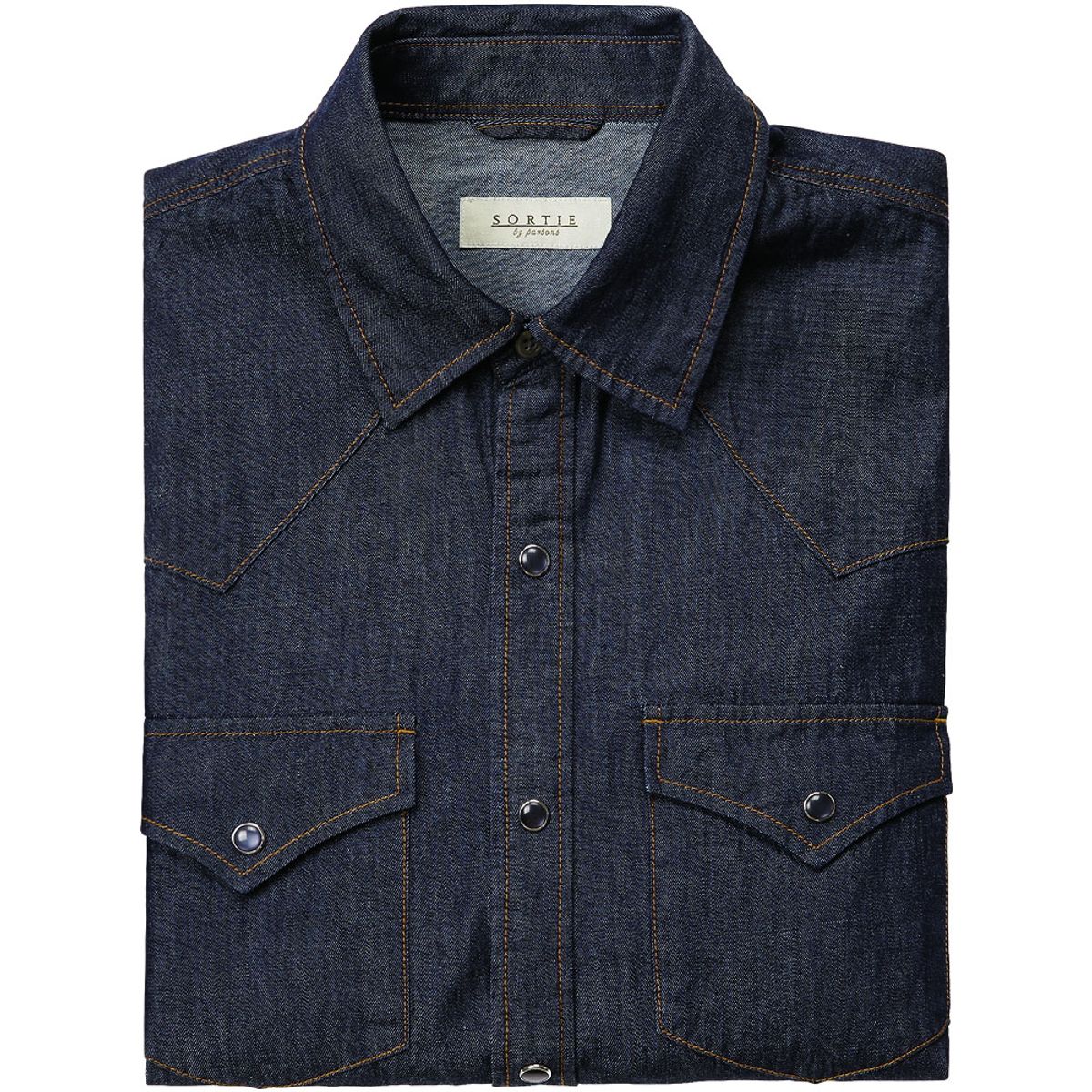 솔티(SORTIE) 035 Denim Western Shirts (Blue)