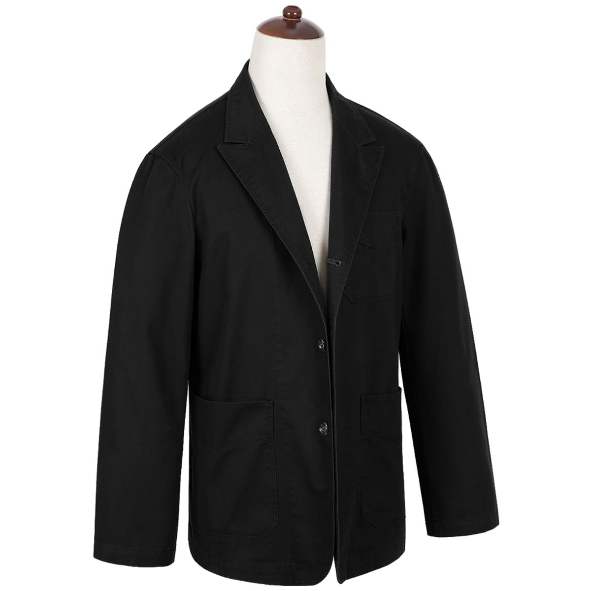 솔티(SORTIE) Tura Cotton Washed Jacket (Black)