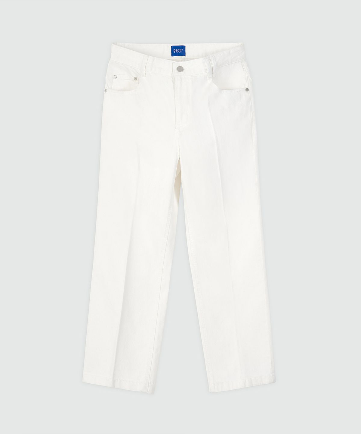 데케트(DECET) [여름원단]Cropped Tapered Jeans DCPT004Ivory