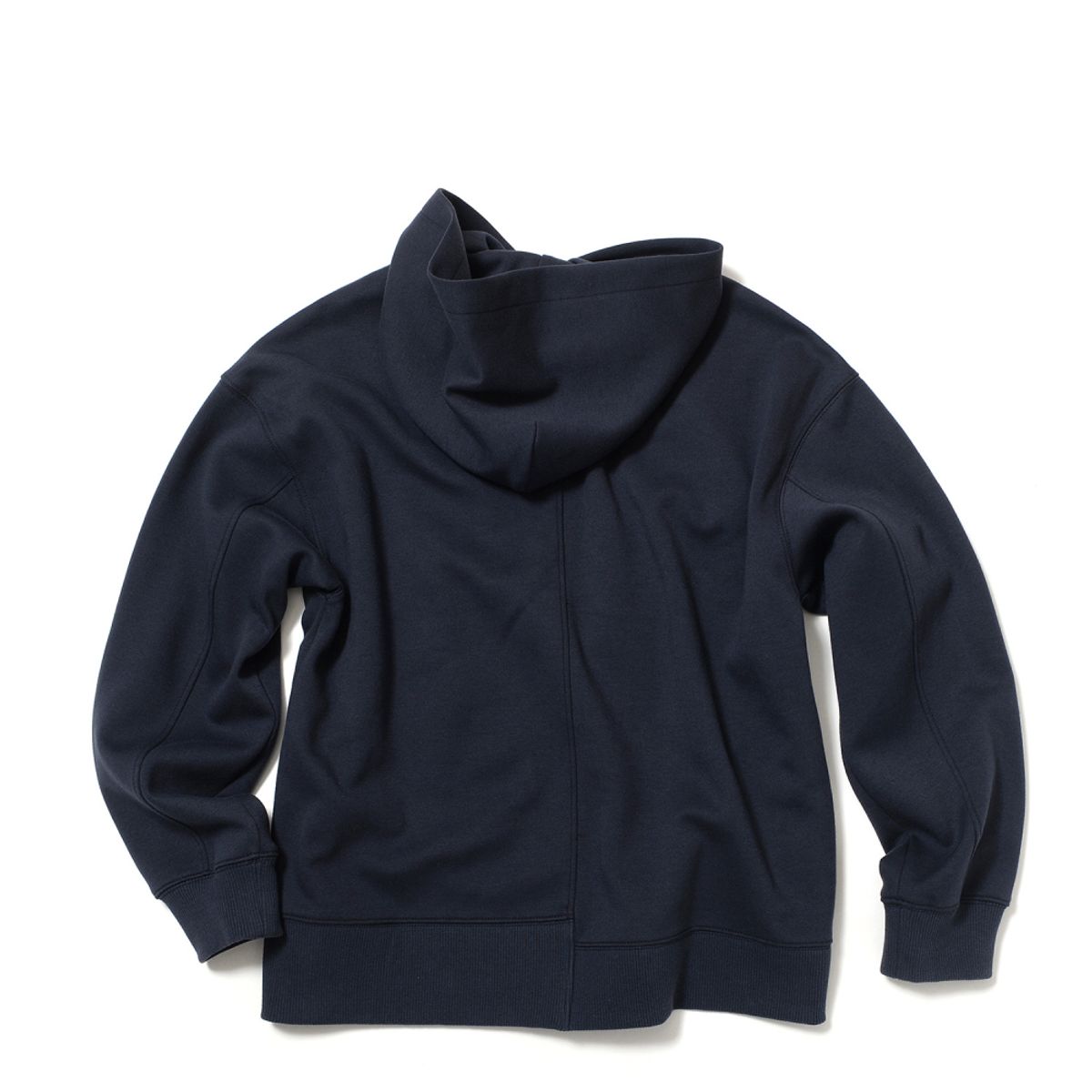 윌리엄스버그 뉴욕시티(WILLIAMSBURG NEWYORK CITY) [Essential] Classic Logo Cutting Hoodie_Navy