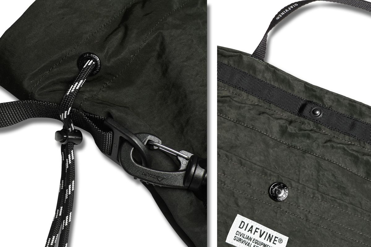 디아프바인(DIAFVINE) DV22STP.668 SLING BAG HEAVY NYLON -Deep Khaki-