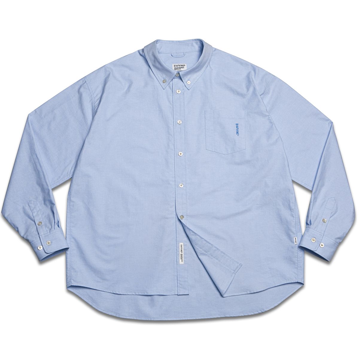 디아프바인(DIAFVINE) DV22STP.667 WASHED OXFORD COMFORT FIT -Sky Blue-