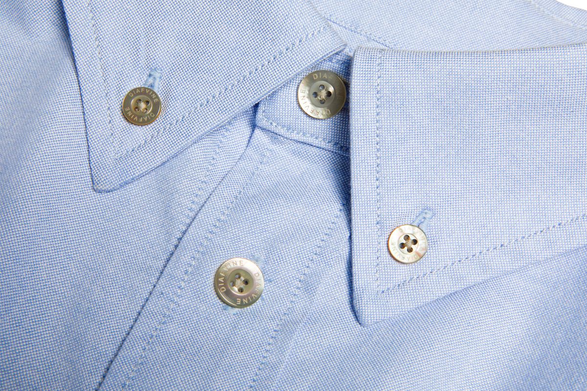 디아프바인(DIAFVINE) DV22STP.667 WASHED OXFORD COMFORT FIT -Sky Blue-