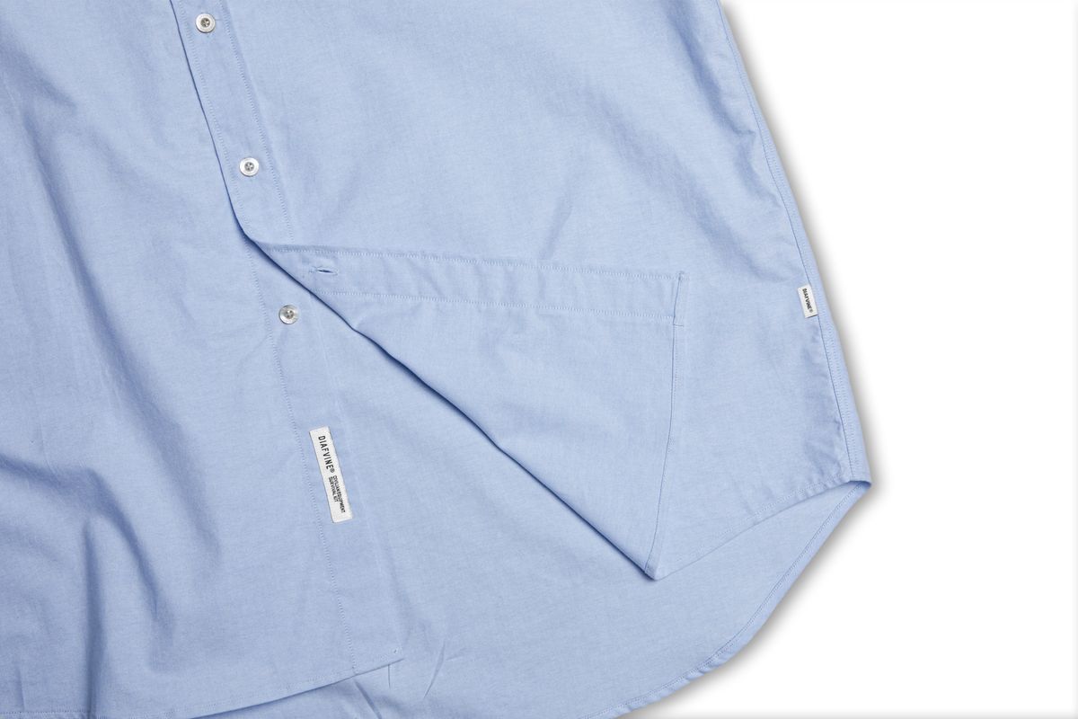 디아프바인(DIAFVINE) DV22STP.667 WASHED OXFORD COMFORT FIT -Sky Blue-