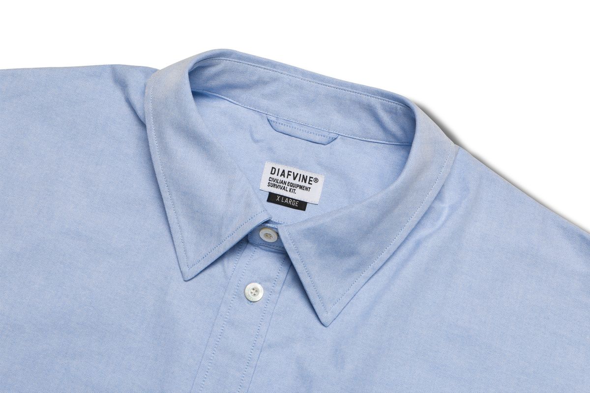 디아프바인(DIAFVINE) DV22STP.666 WASHED OXFORD COMFORT FIT -Sky Blue-