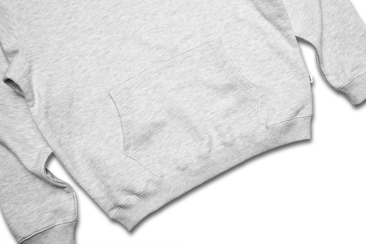 디아프바인(DIAFVINE) DV22STP.665 LOGO EMB COMBED YARN HOODIE -White Oatmeal-
