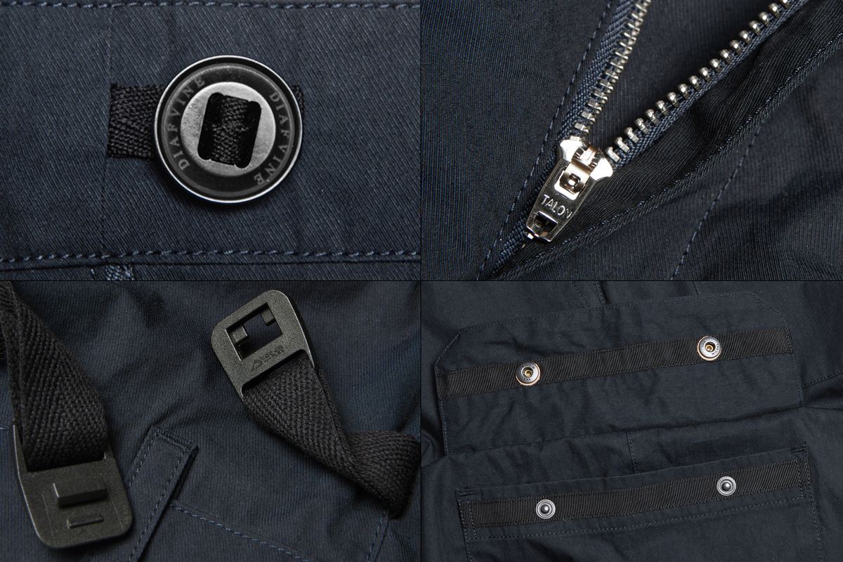 디아프바인(DIAFVINE) DV22SPT.664 ONE TUCK CARGO W.FIT TROUSERS -Navy-