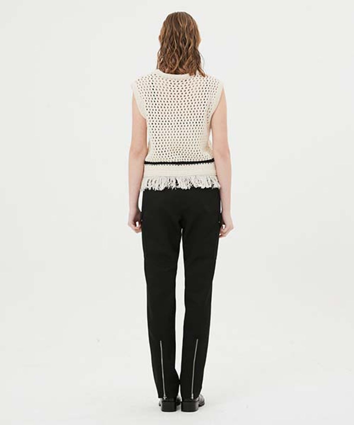 문선(MOONSUN) Elie 2-Way Zip Cargo Pants [Black Twill]