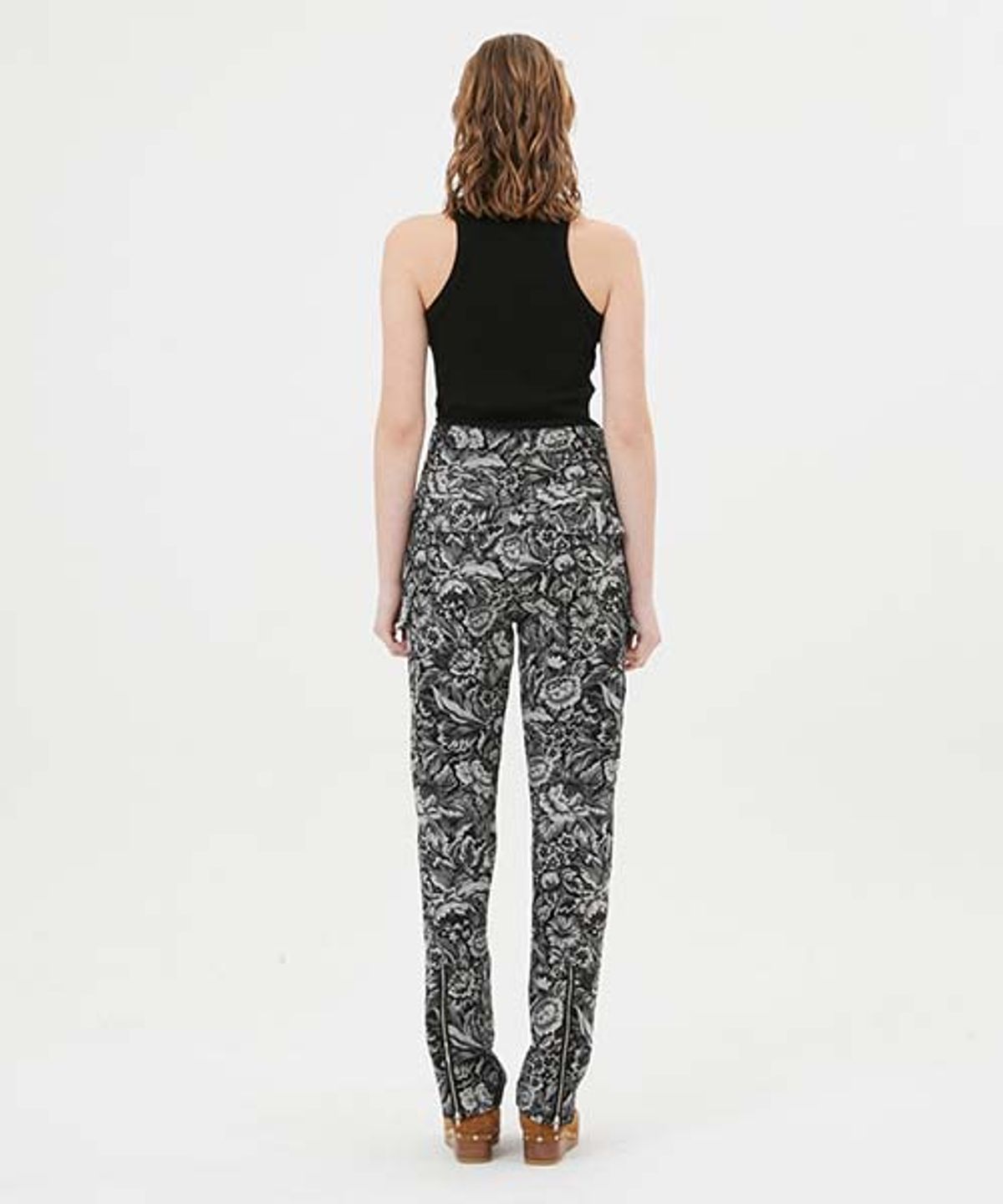 문선(MOONSUN) Elie 2-Way Zip Cargo Pants [Black Flower]