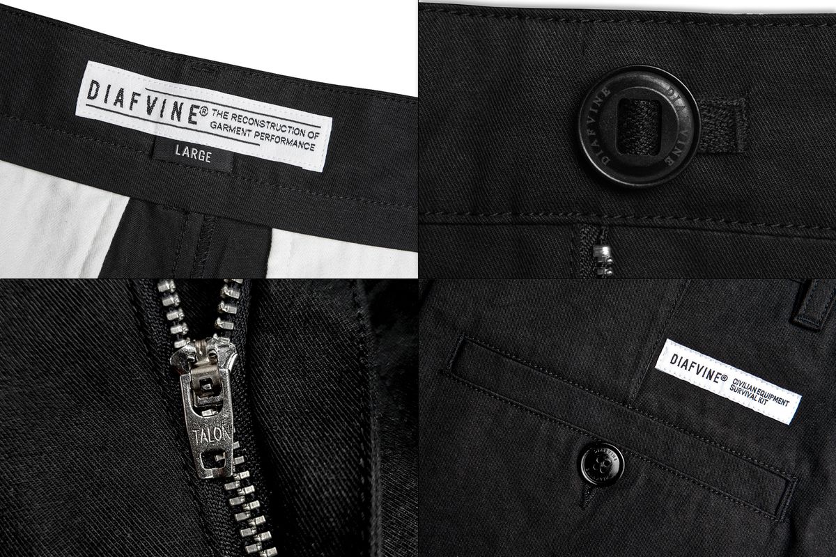 디아프바인(DIAFVINE) DV22SPT.662 ONE TUCK WIDE FIT TROUSERS -Black-
