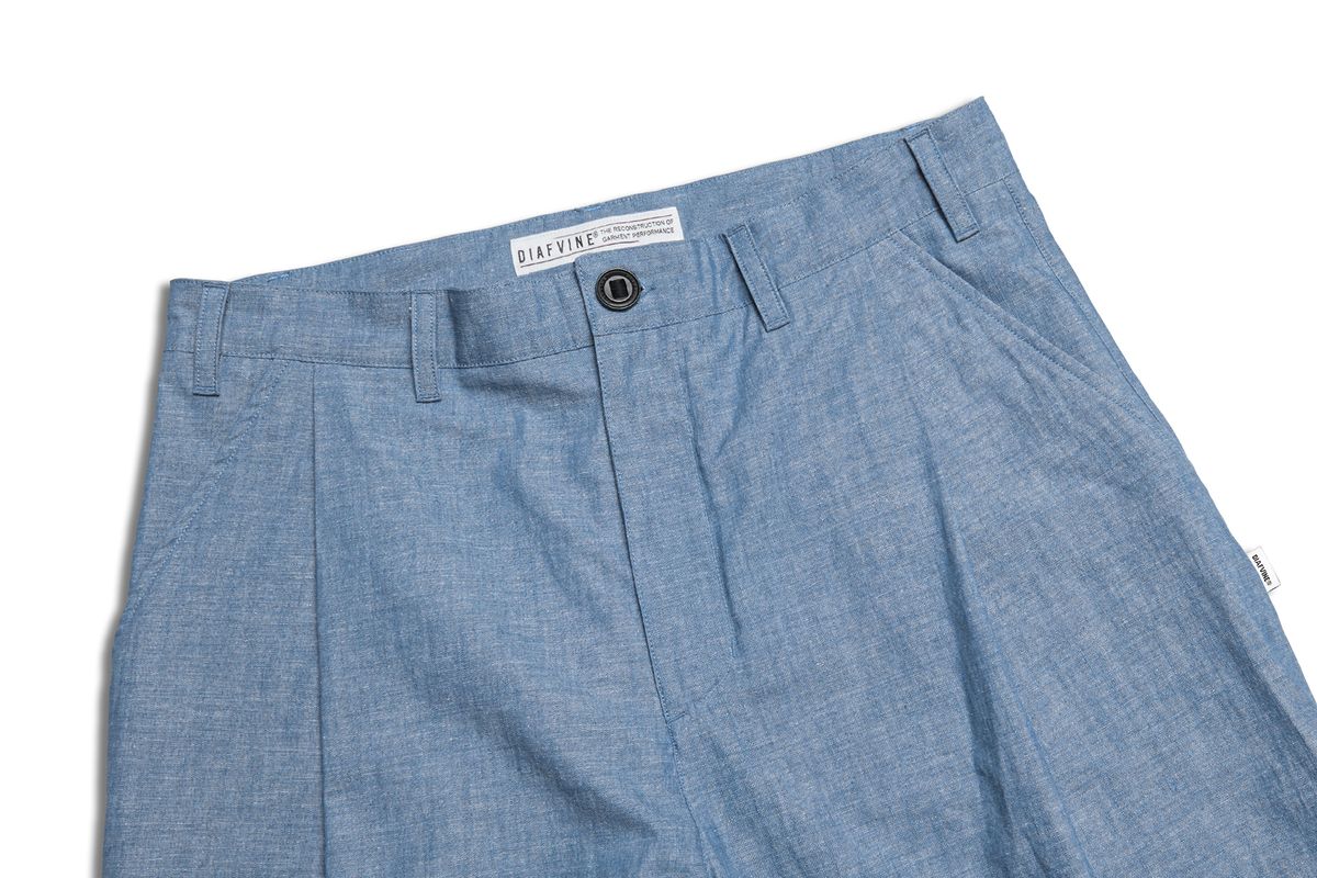 디아프바인(DIAFVINE) DV22SPT.662 ONE TUCK WIDE FIT TROUSERS -Blue-