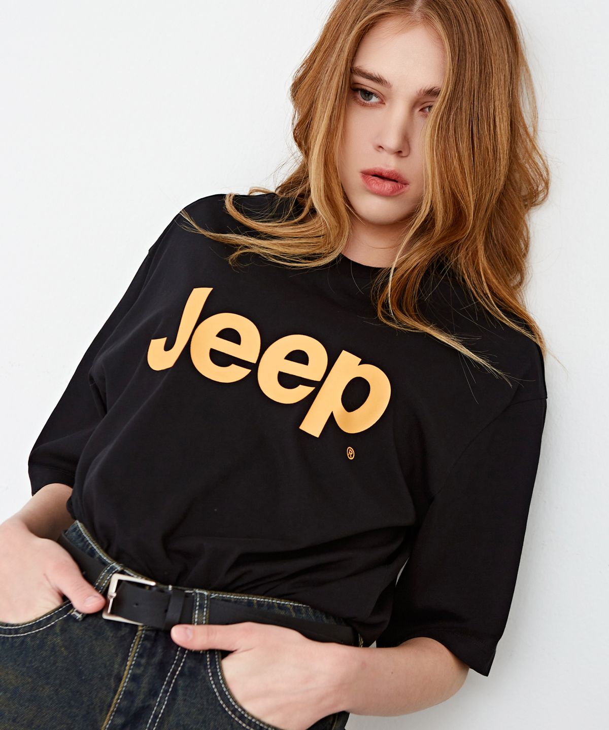 지프(JEEP) [190g] 빅 로고 반팔 티셔츠 (JR5TSU091BB)