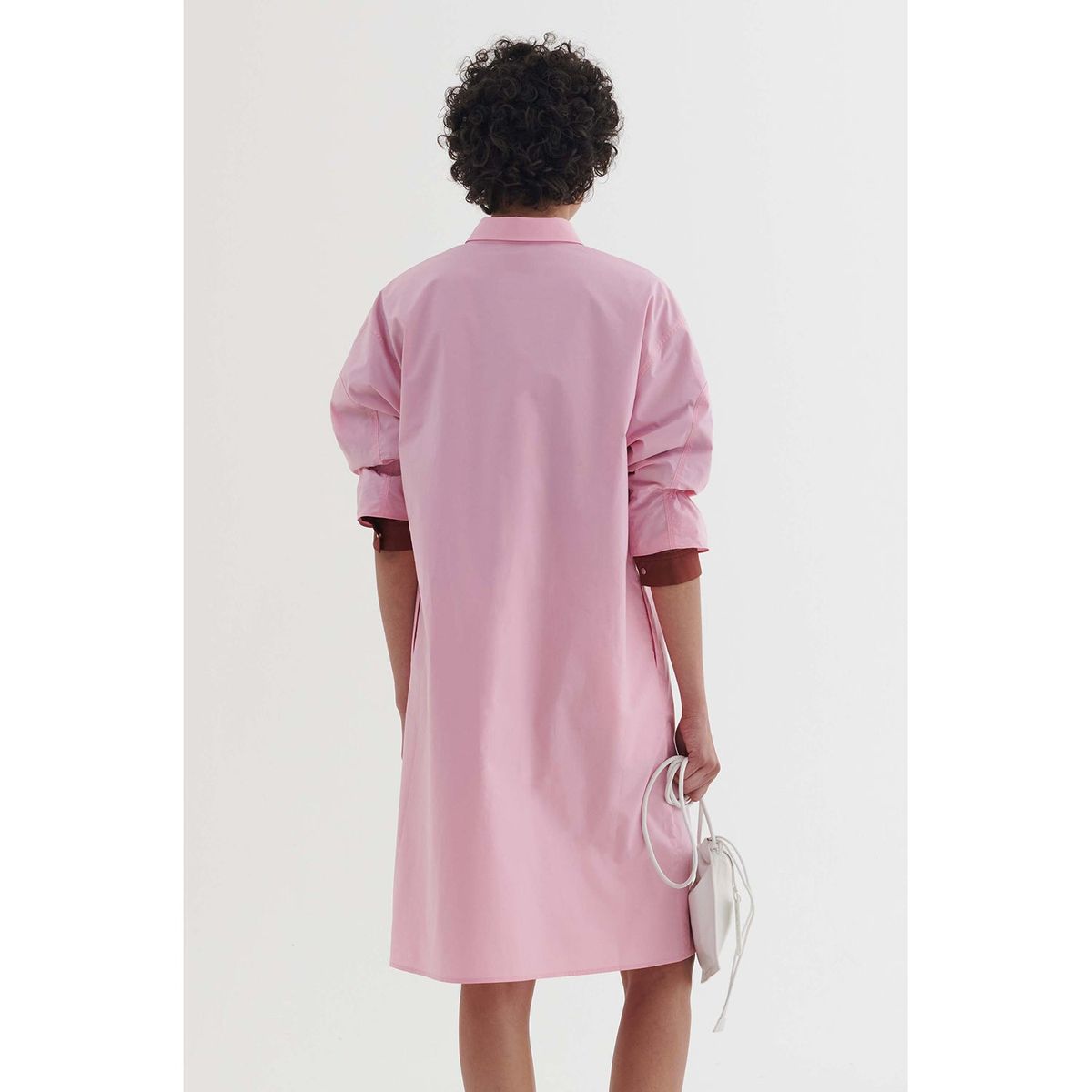 할란앤홀든(HARLAN+HOLDEN) CRISP PANEL DRESS (FLUO PINK) 221-CC18CU-433