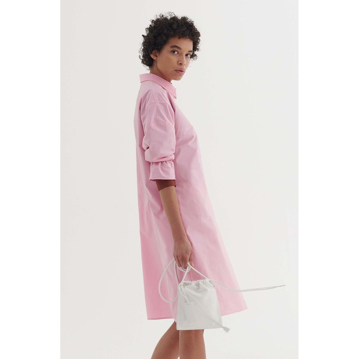 할란앤홀든(HARLAN+HOLDEN) CRISP PANEL DRESS (FLUO PINK) 221-CC18CU-433