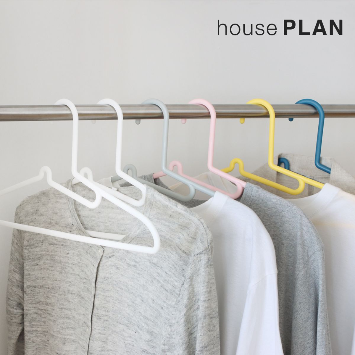 하우스플랜(HOUSEPLAN) 목늘어남방지 심플 옷걸이50P_5colors