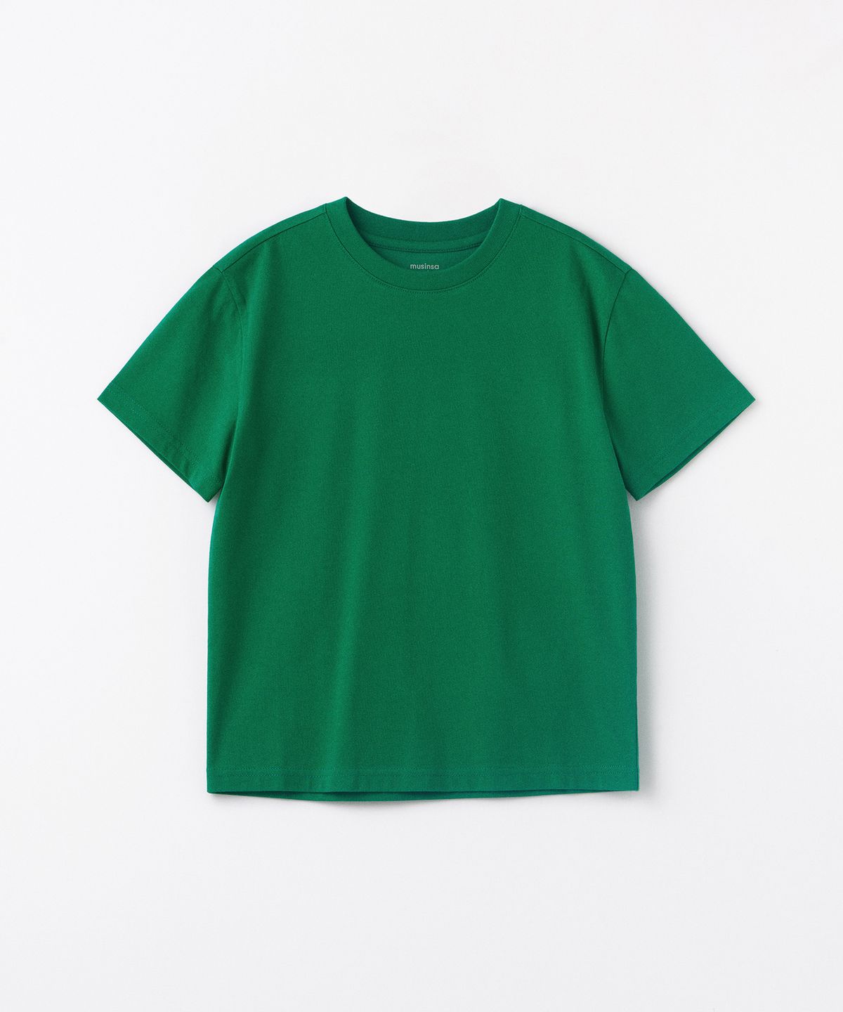 무신사 스탠다드 키즈(MUSINSA STANDARD KIDS) 릴렉스드 크루 넥 티셔츠 [아이리시 그린]