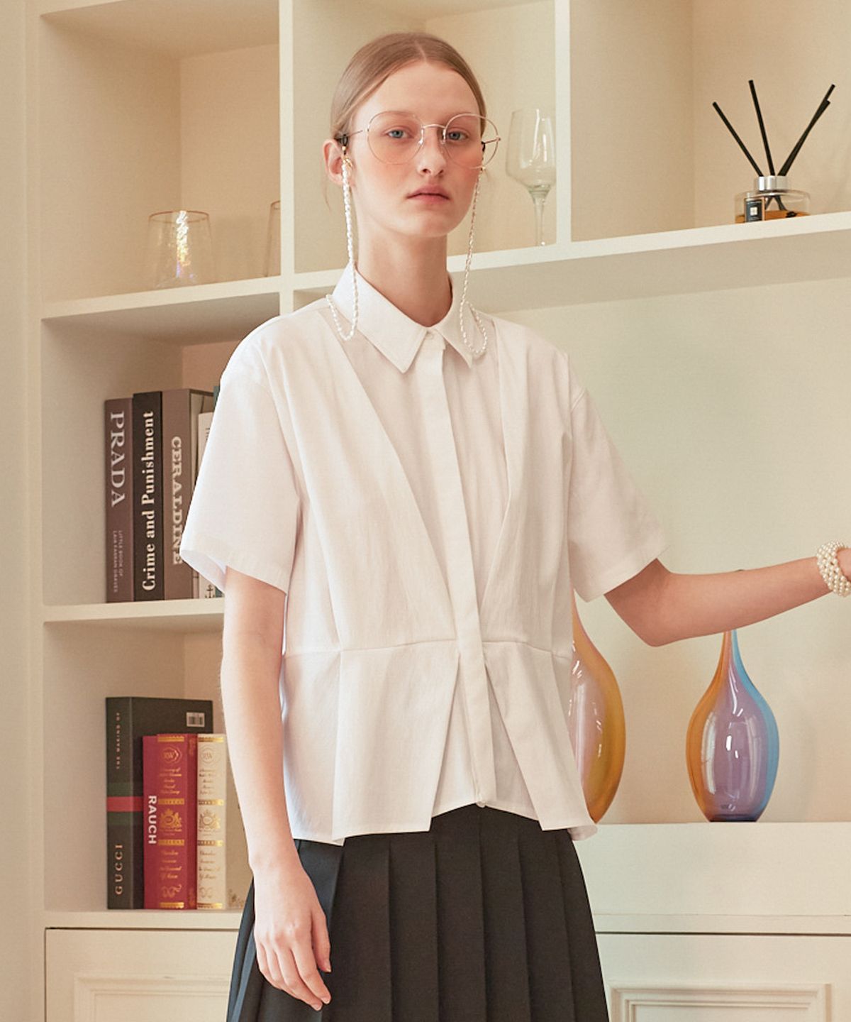 바이탈싸인(VITALSIGN) [LINE] Minimal Inverted Collar Shirts