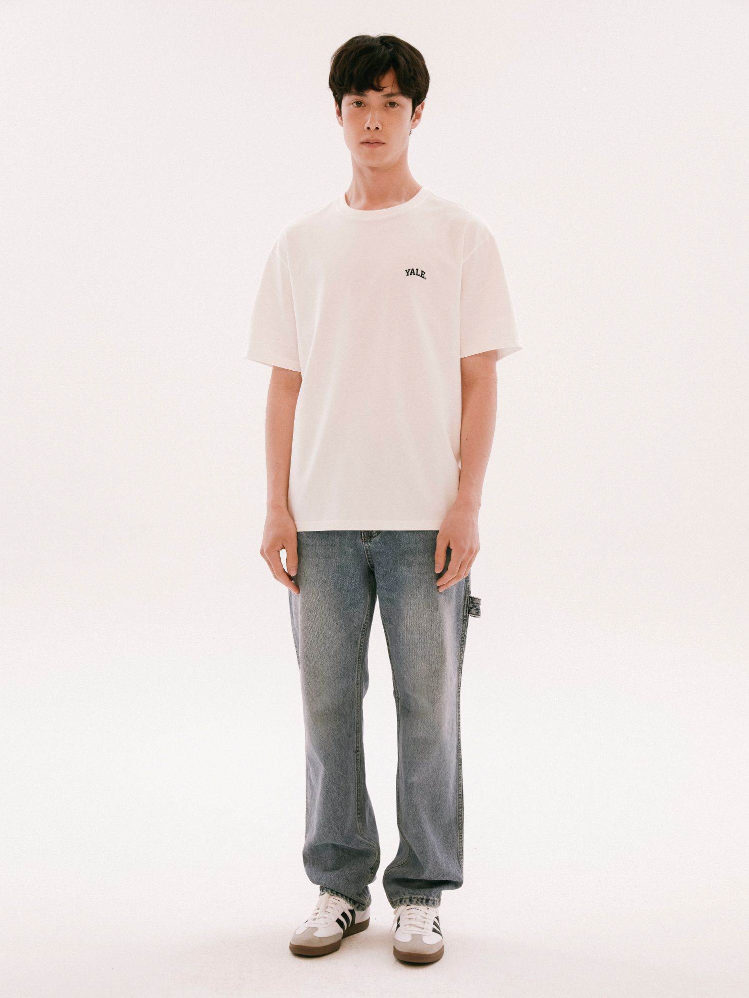 ☆YALE☆ SMALL ARCH TSHIRTS WHITE YD01SS1004WH MUSINSA | YALE Small Arch Short Sleeve T-Shirt White
