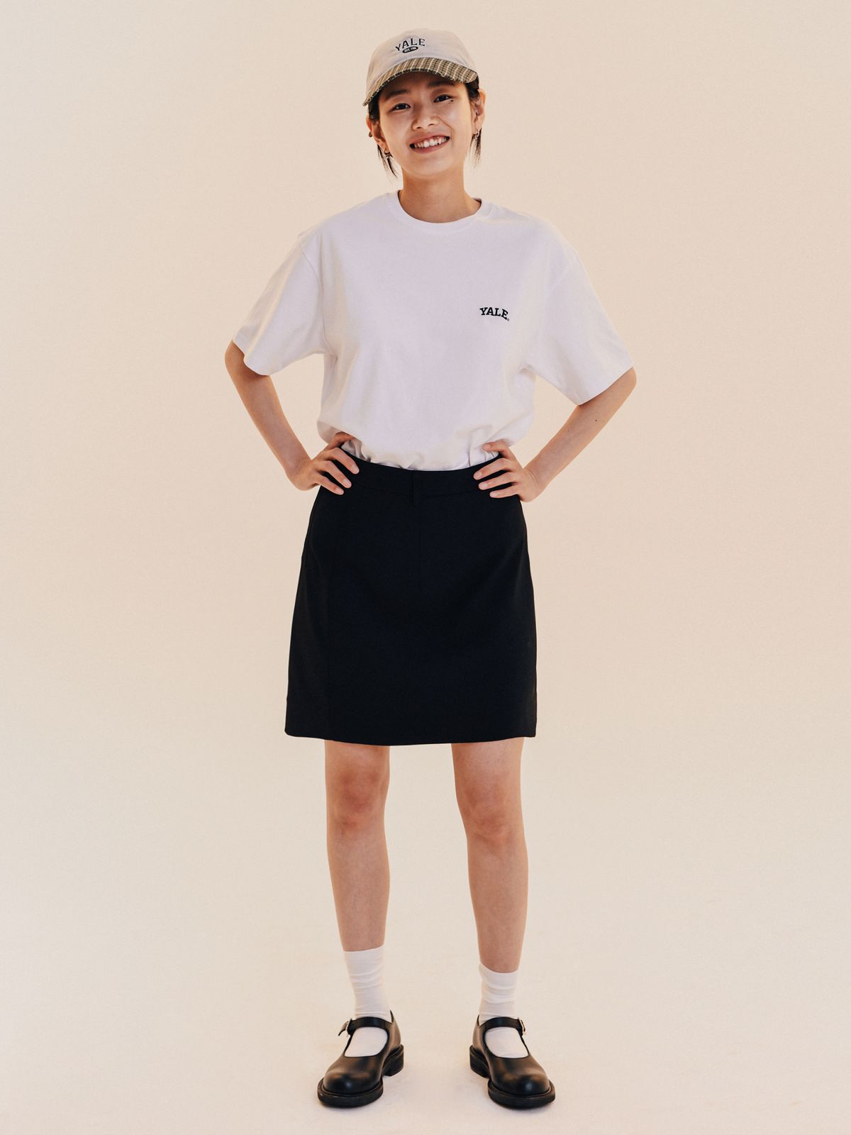예일(YALE) SMALL ARCH T-SHIRT NAVY
