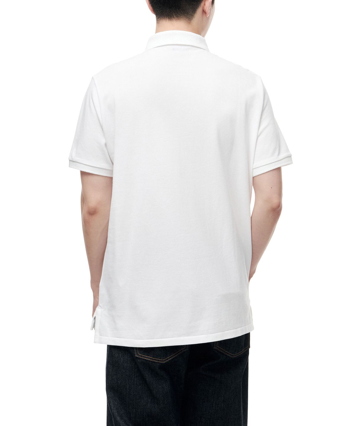폴로 랄프 로렌(POLO RALPH LAUREN) [White Collection] 커스텀 슬림핏 숏 슬리브 폴로 셔츠 - 화이트