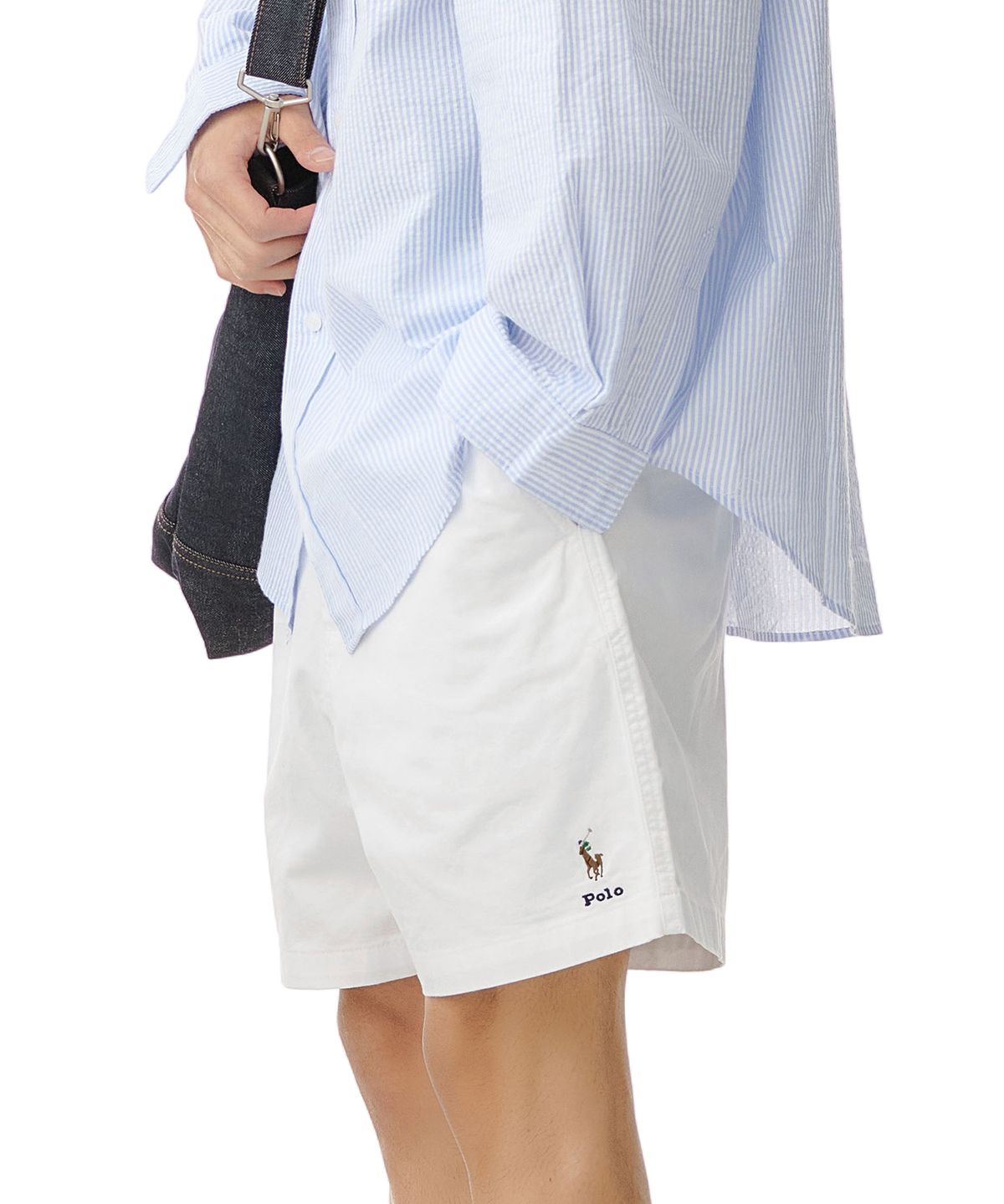 폴로 랄프 로렌(POLO RALPH LAUREN) [White Collection] 클래식 핏 폴로 프렙스터 쇼츠 - 화이트
