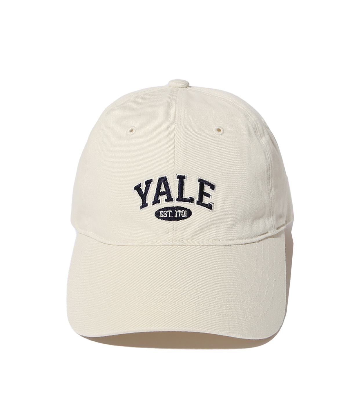 예일(YALE) 2 TONE ARCH LOGO CAP IVORY