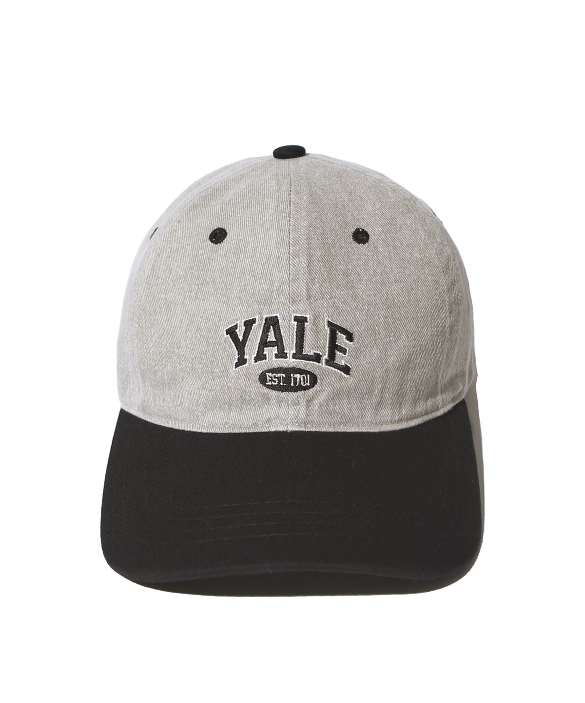 예일(YALE) 2 TONE ARCH LOGO CAP GRAY / BLACK
