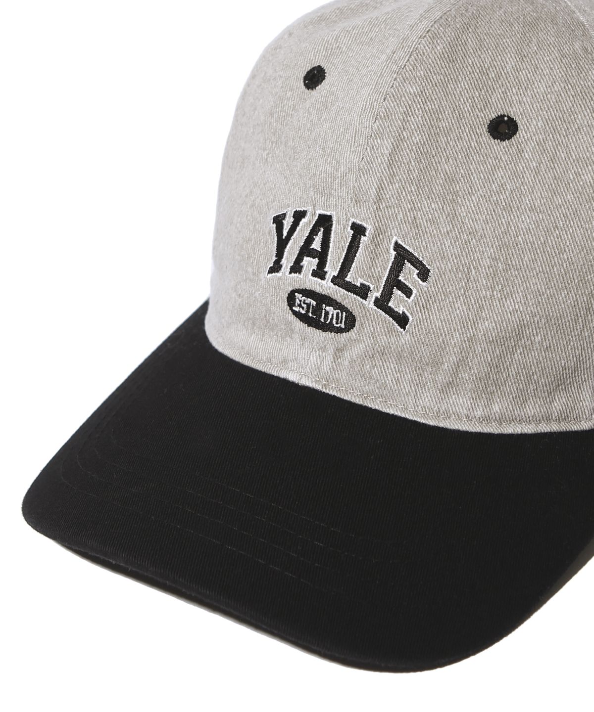 예일(YALE) 2 TONE ARCH LOGO CAP GRAY / BLACK