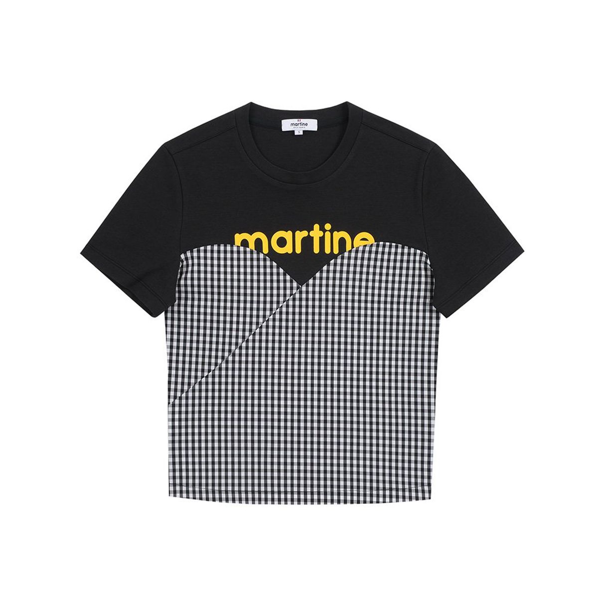 마틴골프(MARTINE GOLF) Gingham Check Crop Shirts_Black