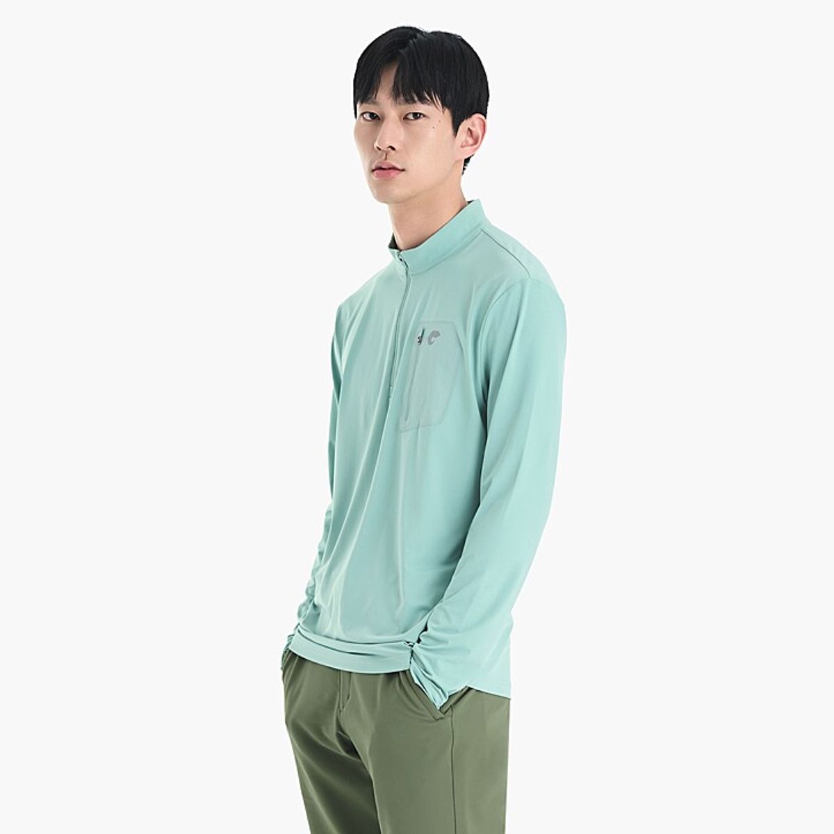 네파(NEPA) 7I15403 남성 마운틴 포켓 긴팔 집업 티셔츠