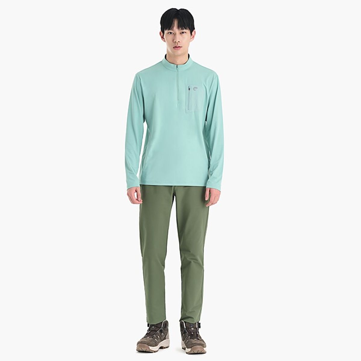 네파(NEPA) 7I15403 남성 마운틴 포켓 긴팔 집업 티셔츠