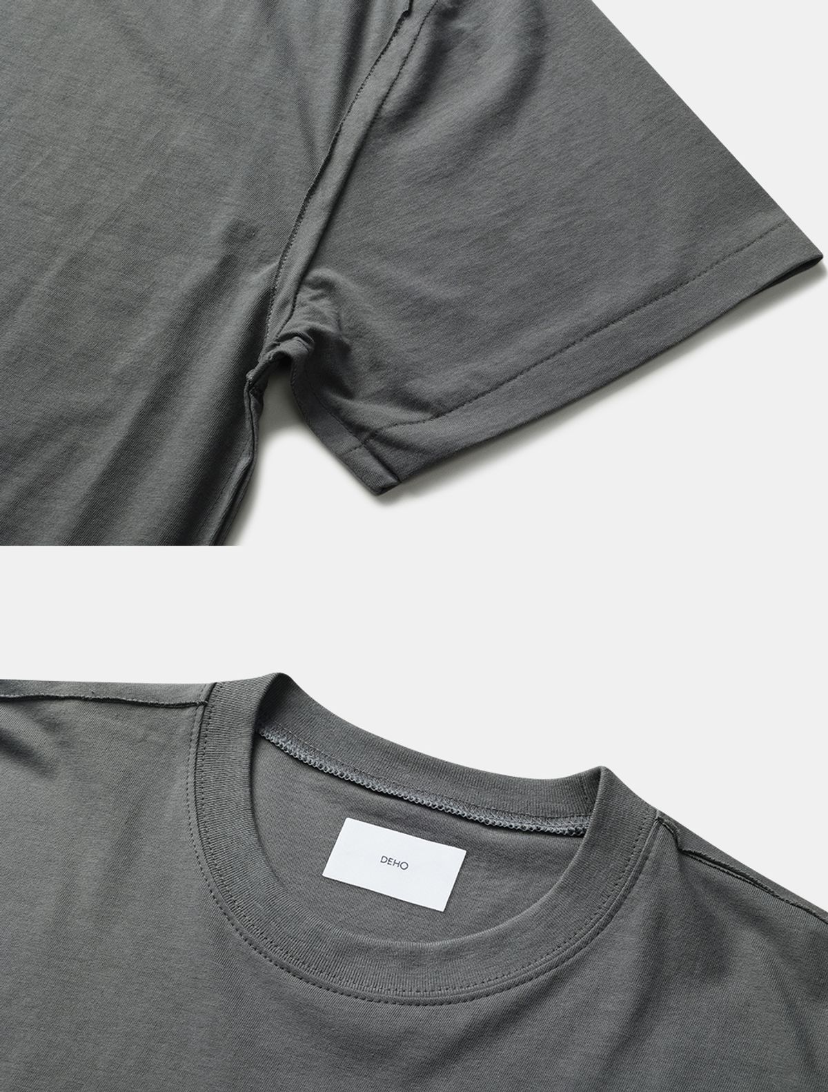 데호(DEHO) CUTTING HALF SLEEVE [Charcoal]