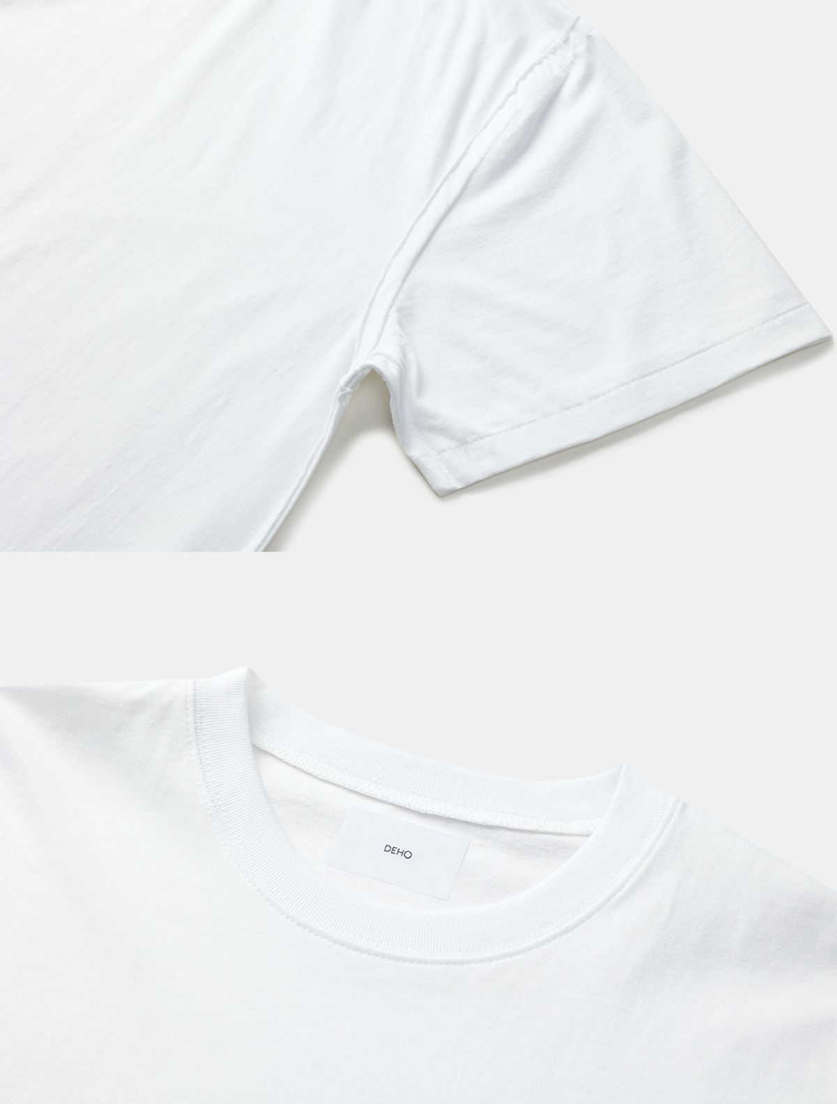 데호(DEHO) CUTTING HALF SLEEVE [White]