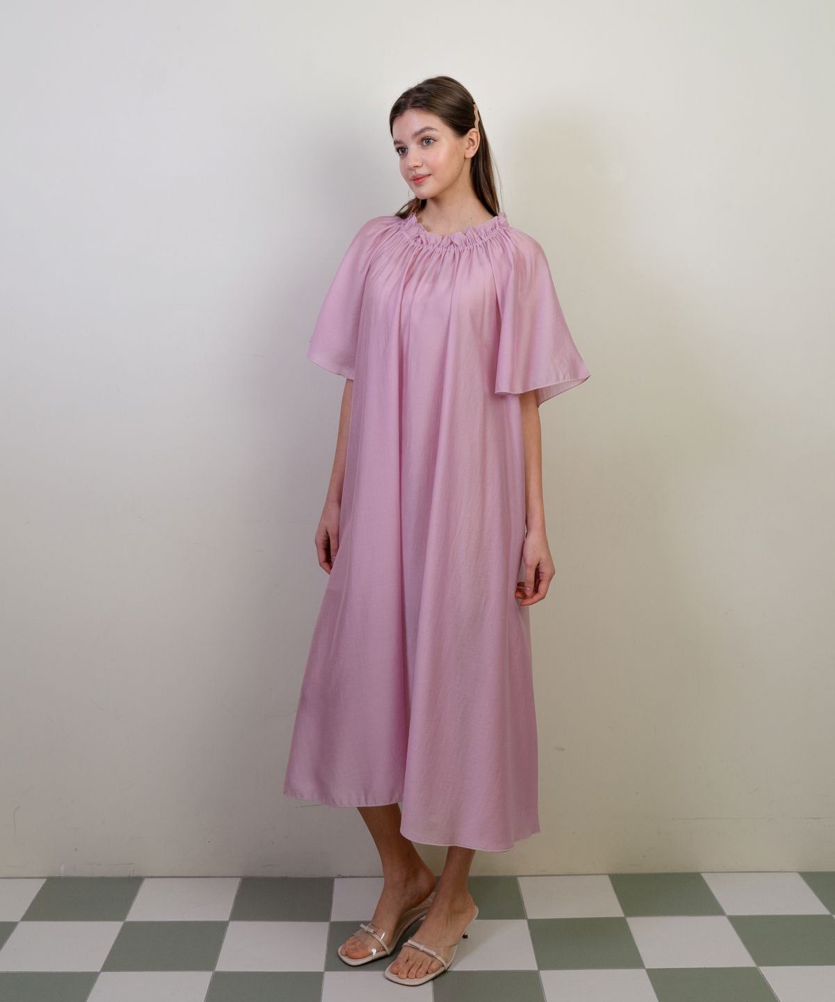 레트흐드레뚜왈(LETTRE DE LE TOILE) Summer tencel maxi dress (Lilac)