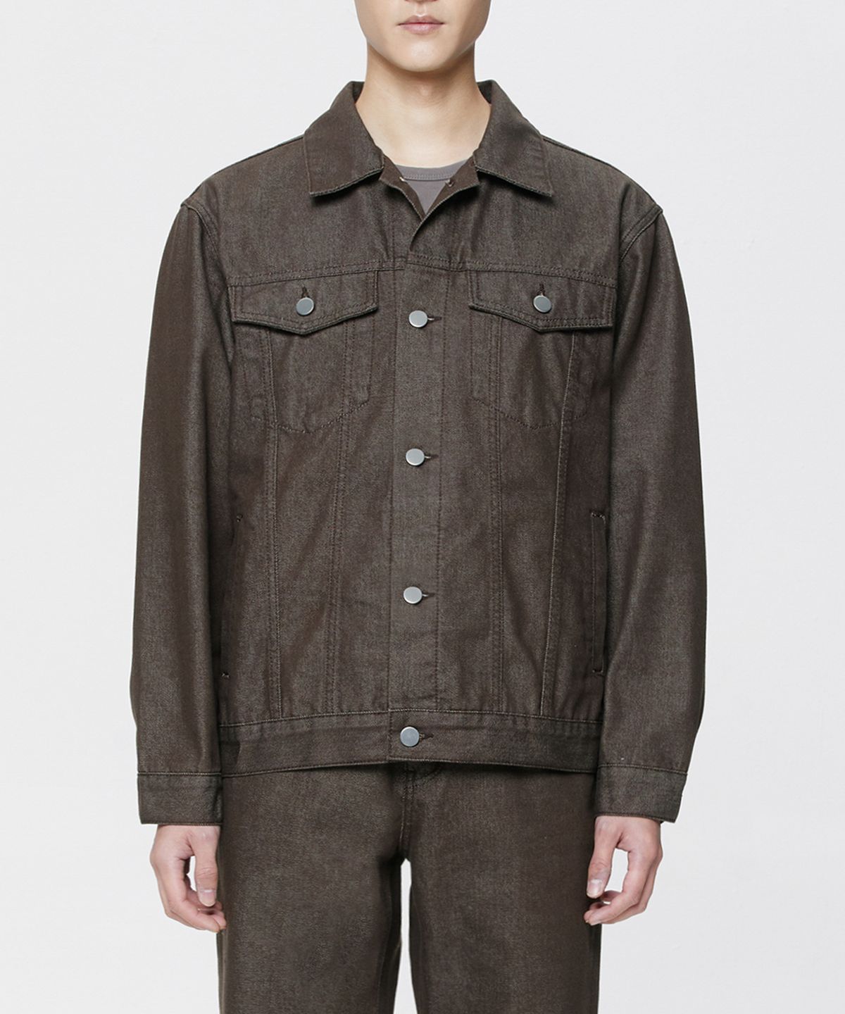 브랜디드(BRANDED) 2010 MAROON DENIM JACKET [BROWN]