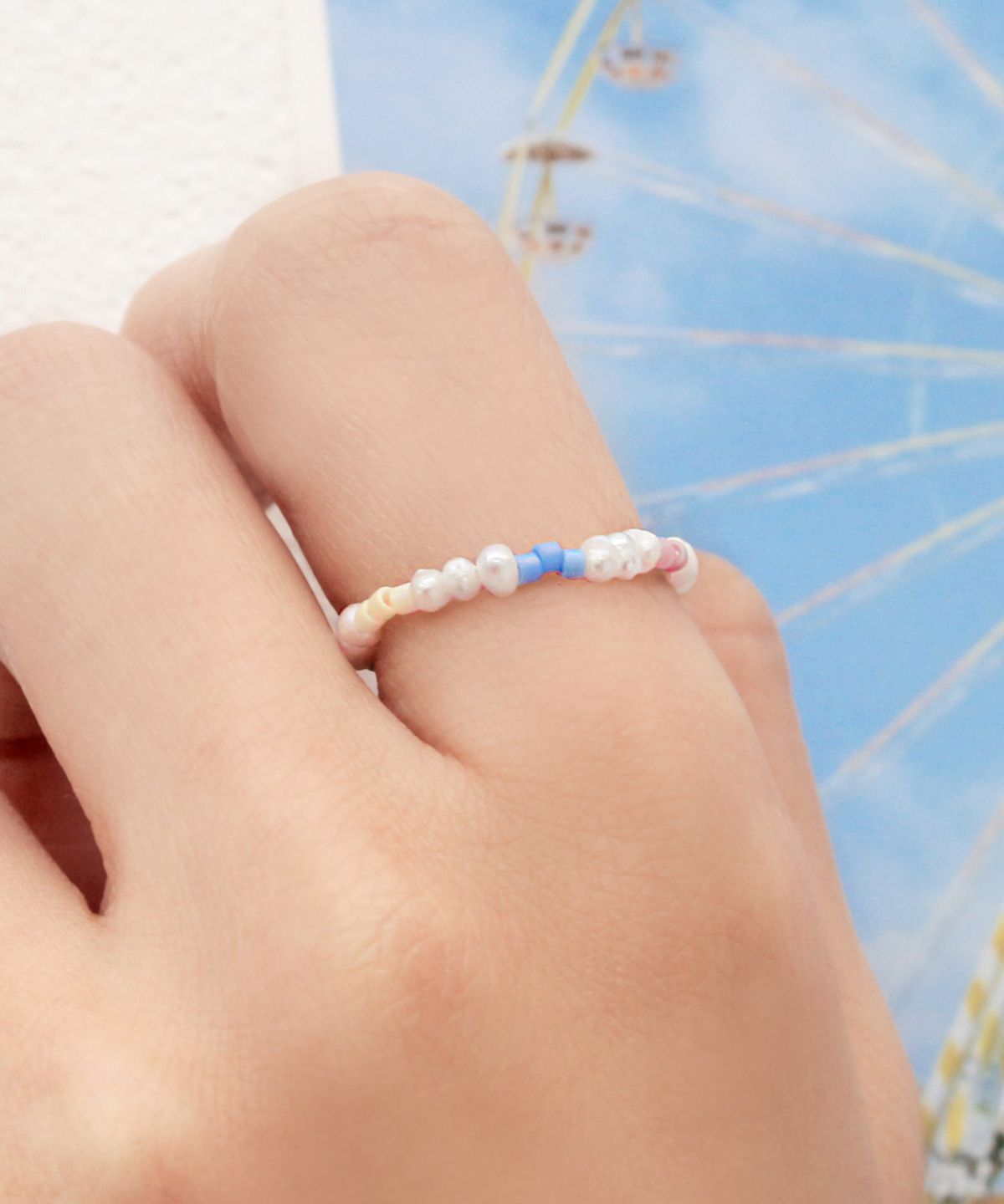 47베이지(47BAG) 925 못난이 담수진주 비즈 반지 치치 / Chichi