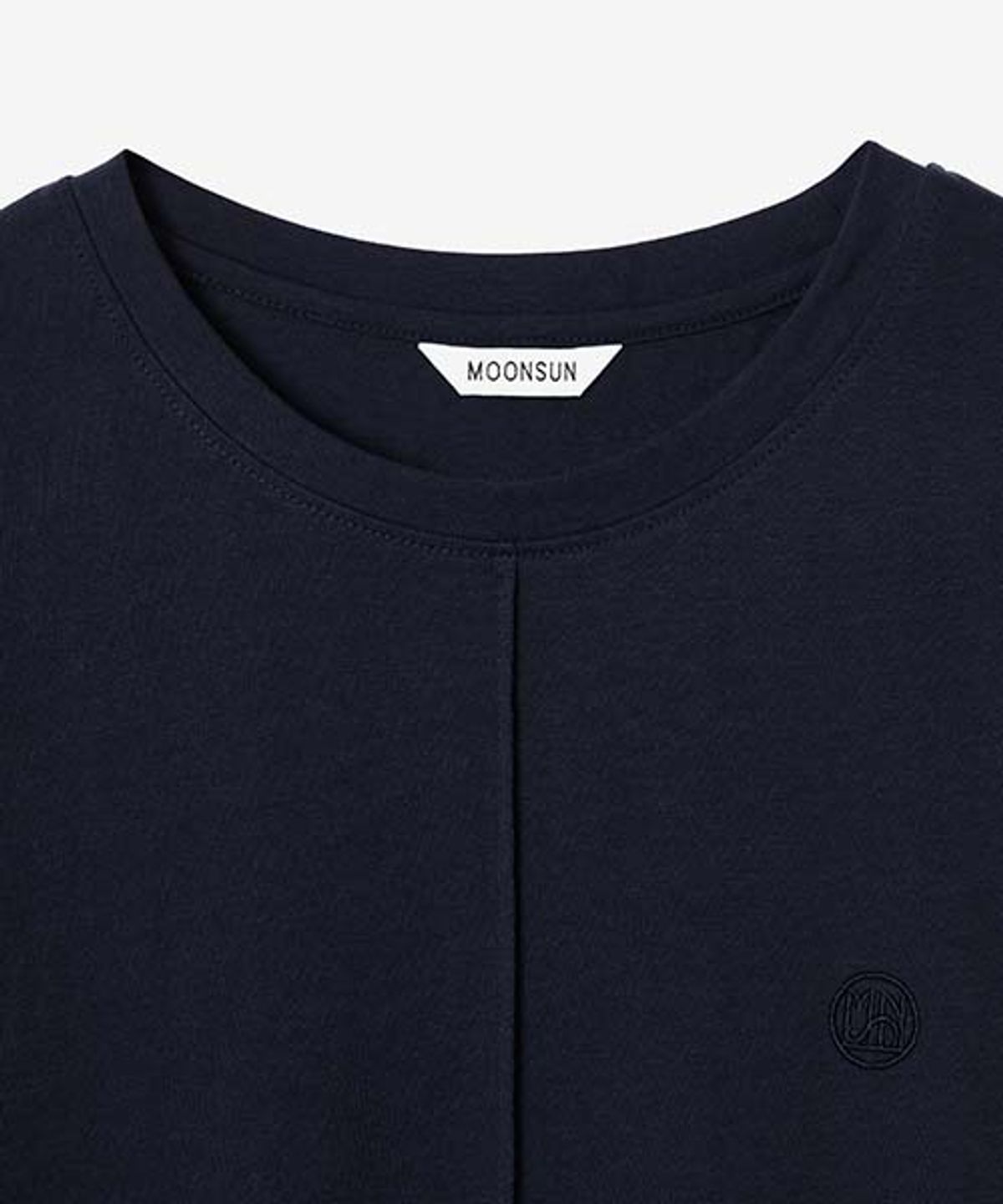 문선 아카이브(MOONSUN ARCHIVE) UNISEX Pin Tuck Symbol T-shirt [Navy]