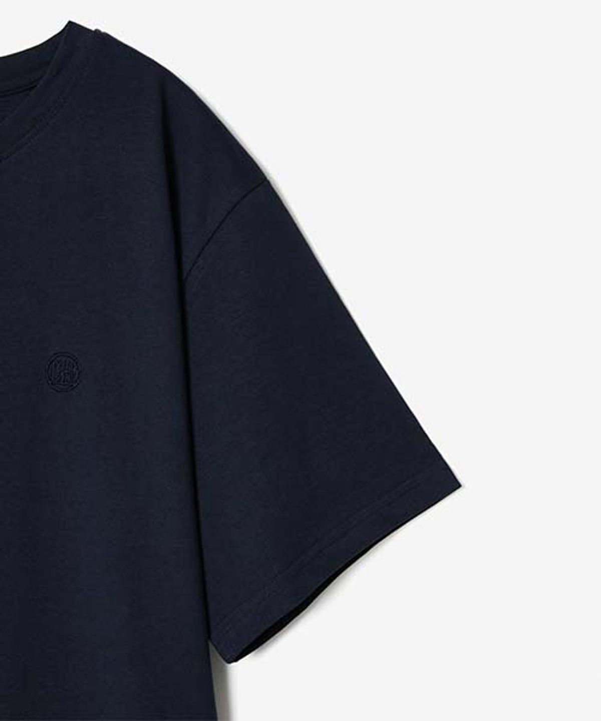 문선 아카이브(MOONSUN ARCHIVE) UNISEX Pin Tuck Symbol T-shirt [Navy]