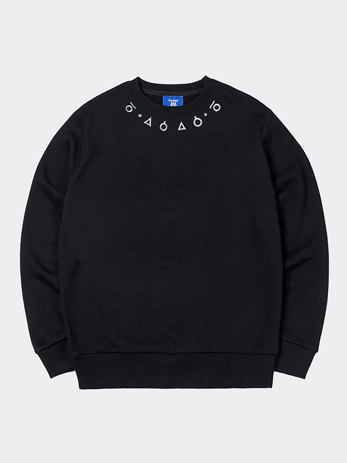 티니타이거(TEENYTIGER) Ancient Korean Embroidery Over-Fit sweatshirt (Black)